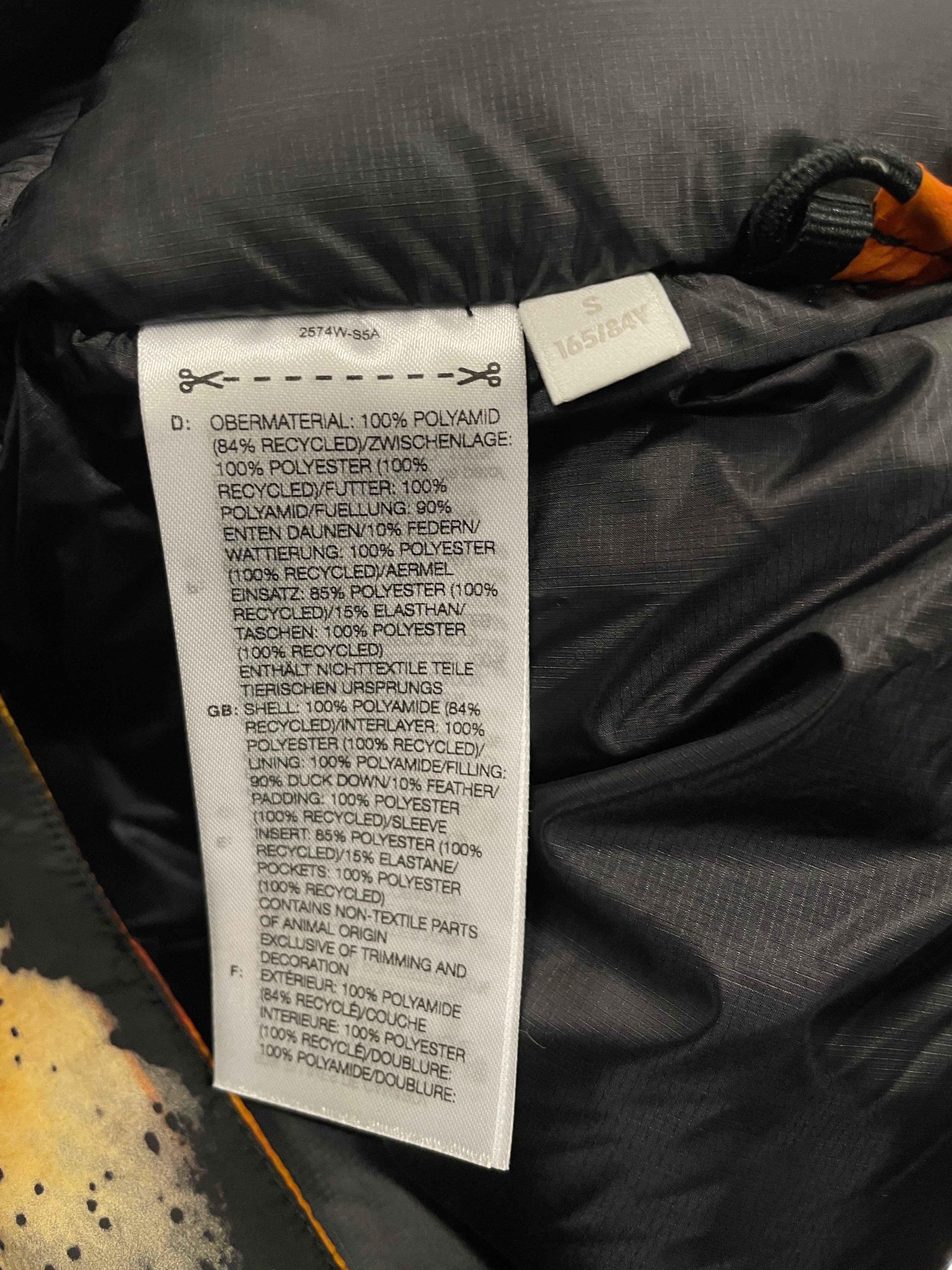 Y-3/Puffer Coat/M/All Over Print/Nylon/BLK/KIMONO STYLE PUFFER W/ STRAPS view 4