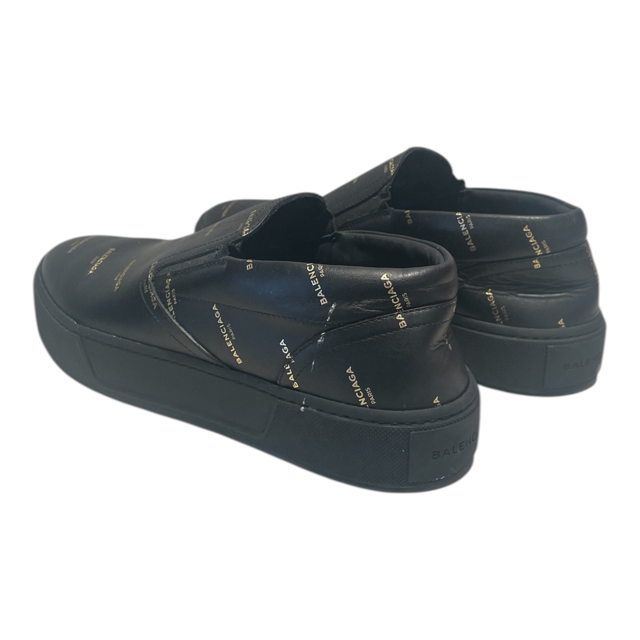 BALENCIAGA/Low-Sneakers/EU 42/All Over Print/Leather/BLK/ view 2
