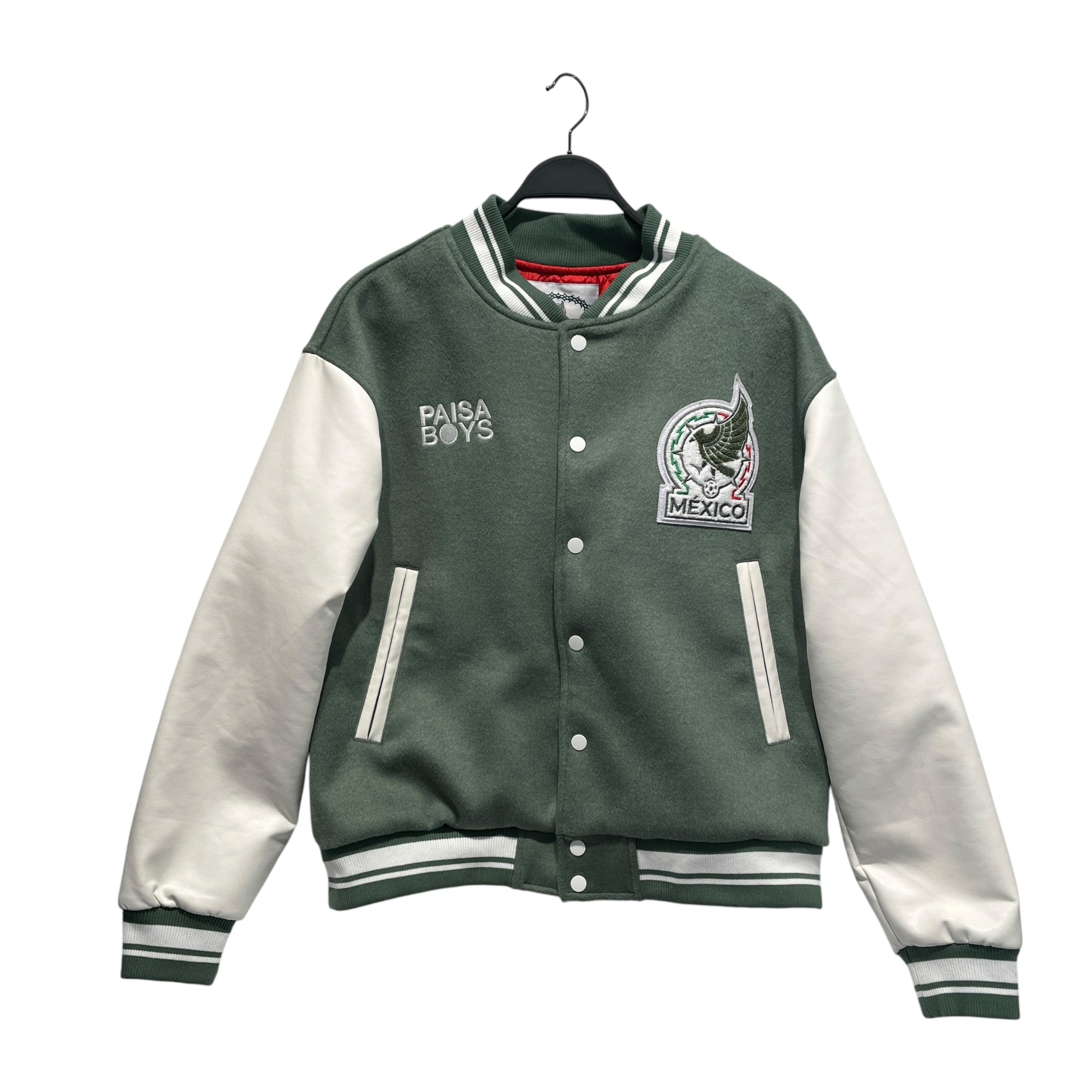 Paisa Boys /Souvenir Jkt/M/Wool/GRN/SOCCER VASITY JKT view 1