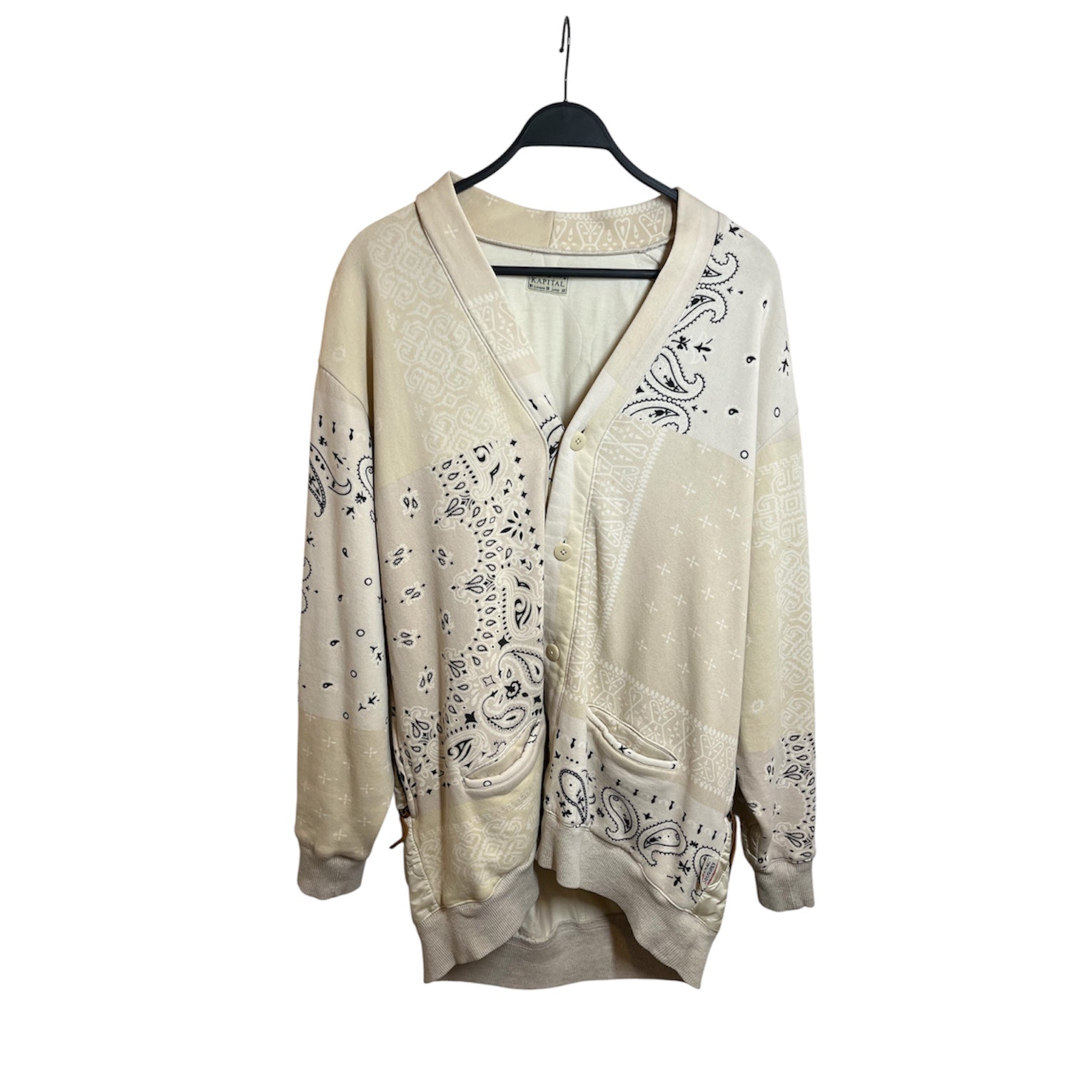KAPITAL/Cardigan/3/All Over Print/CRM/PAISLEY NYLON CARDIGAN view 1