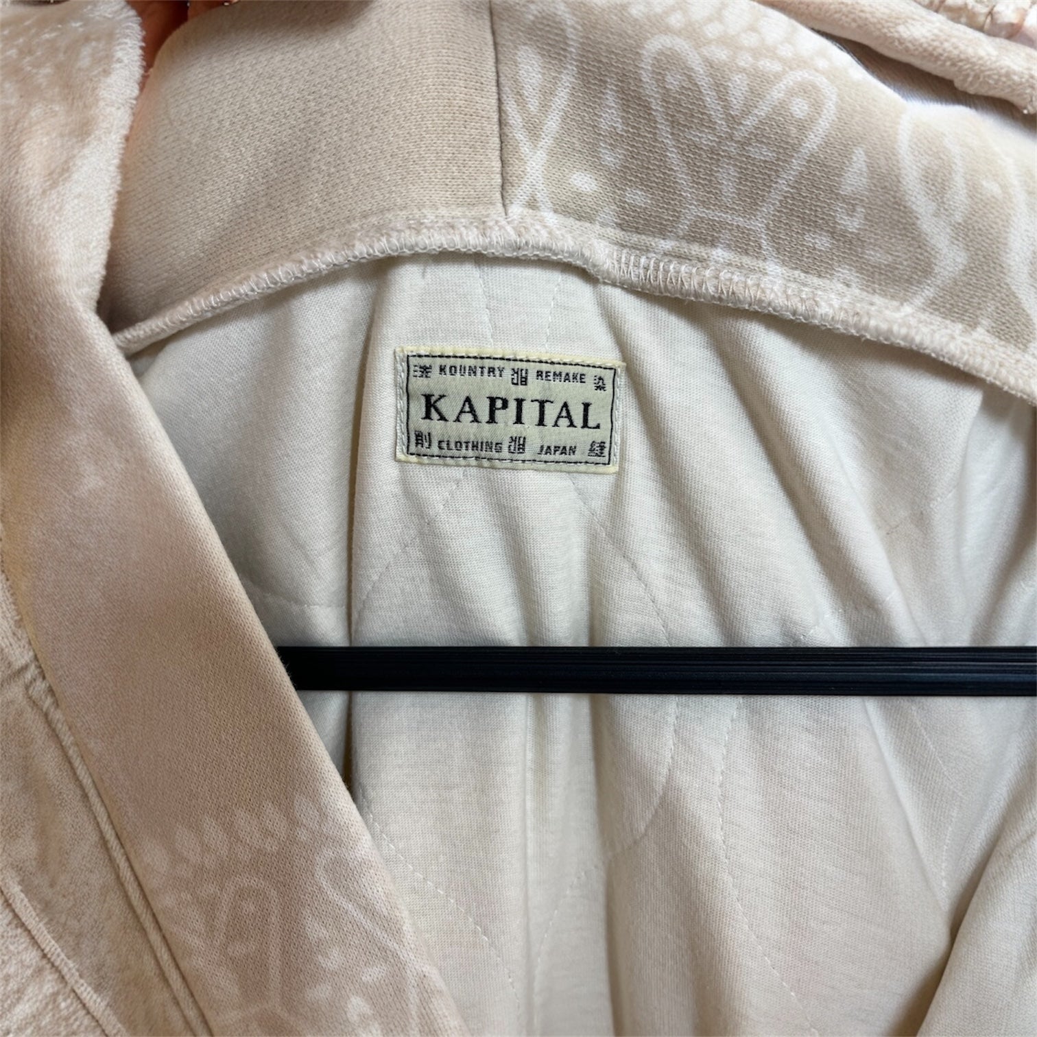 KAPITAL/Cardigan/3/All Over Print/CRM/PAISLEY NYLON CARDIGAN view 3