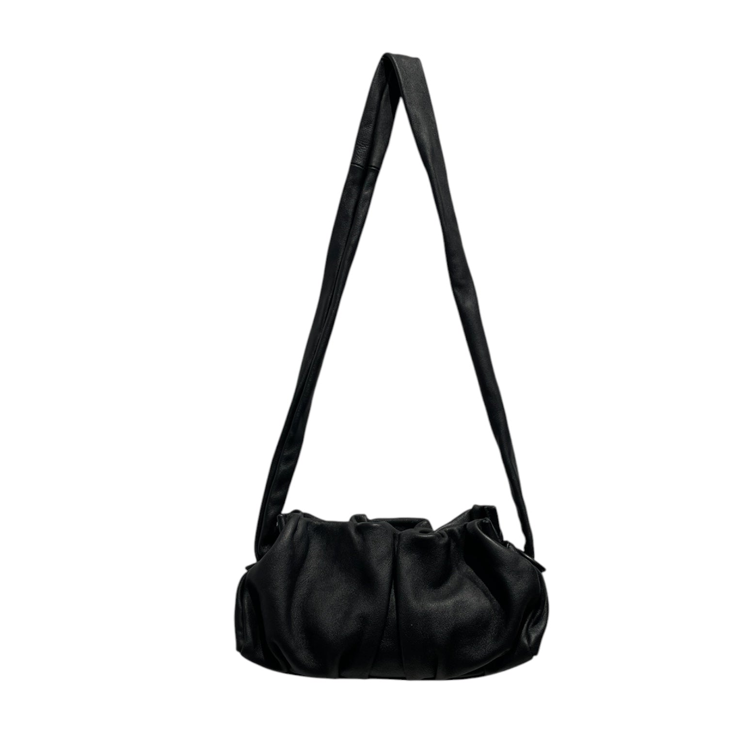 Elleme/Cross Body Bag/Leather/BLK/Vauge Slouchy Crossbody Bag view 2