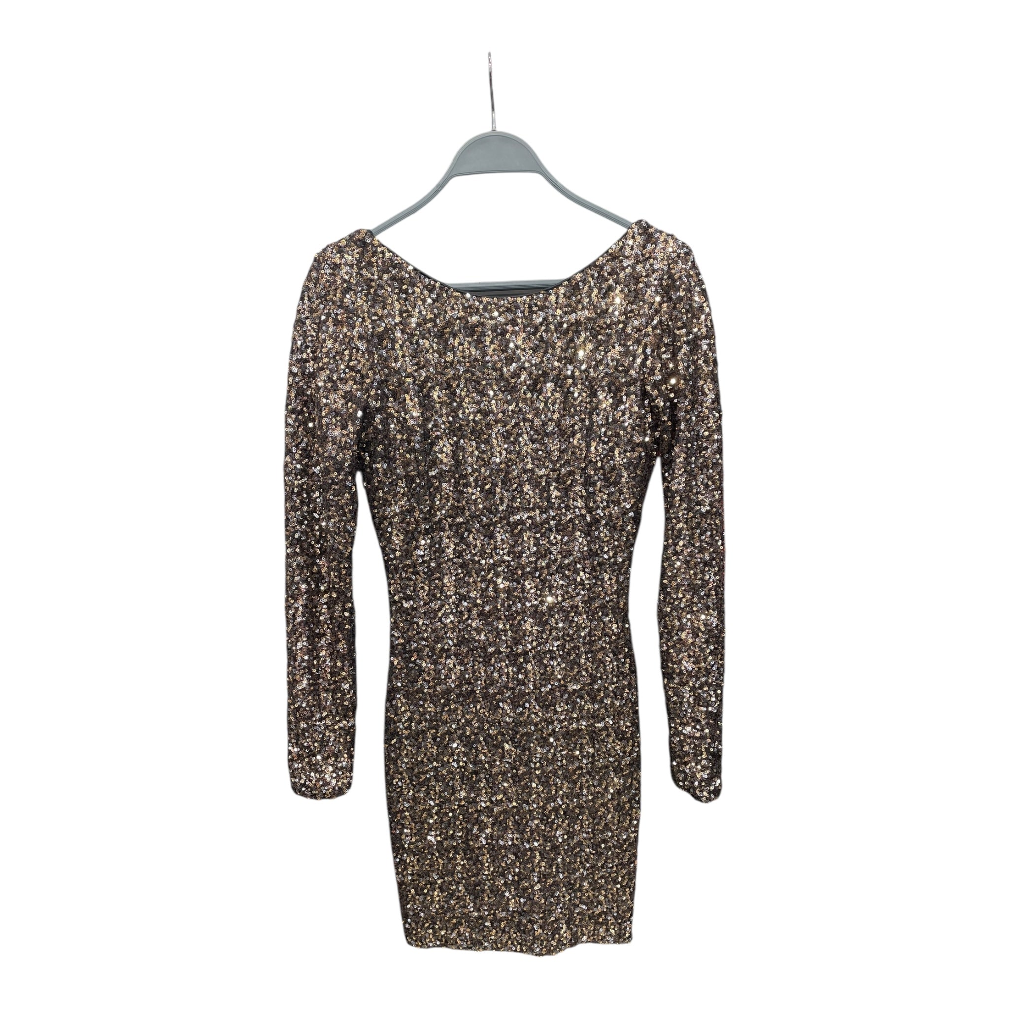 Dress the Population/LS Dress/XS/Glitter/Cotton/YEL/ view 1