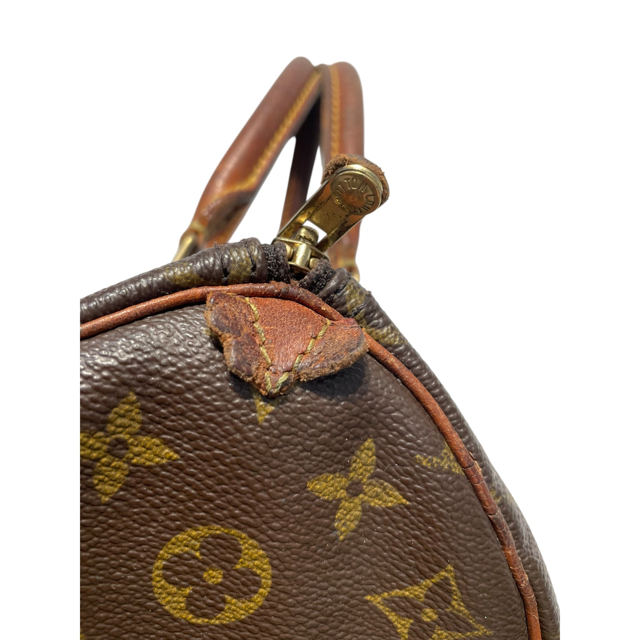 LOUIS VUITTON/Clutch Bag/Monogram/Leather/BRW/SPEEDY view 3