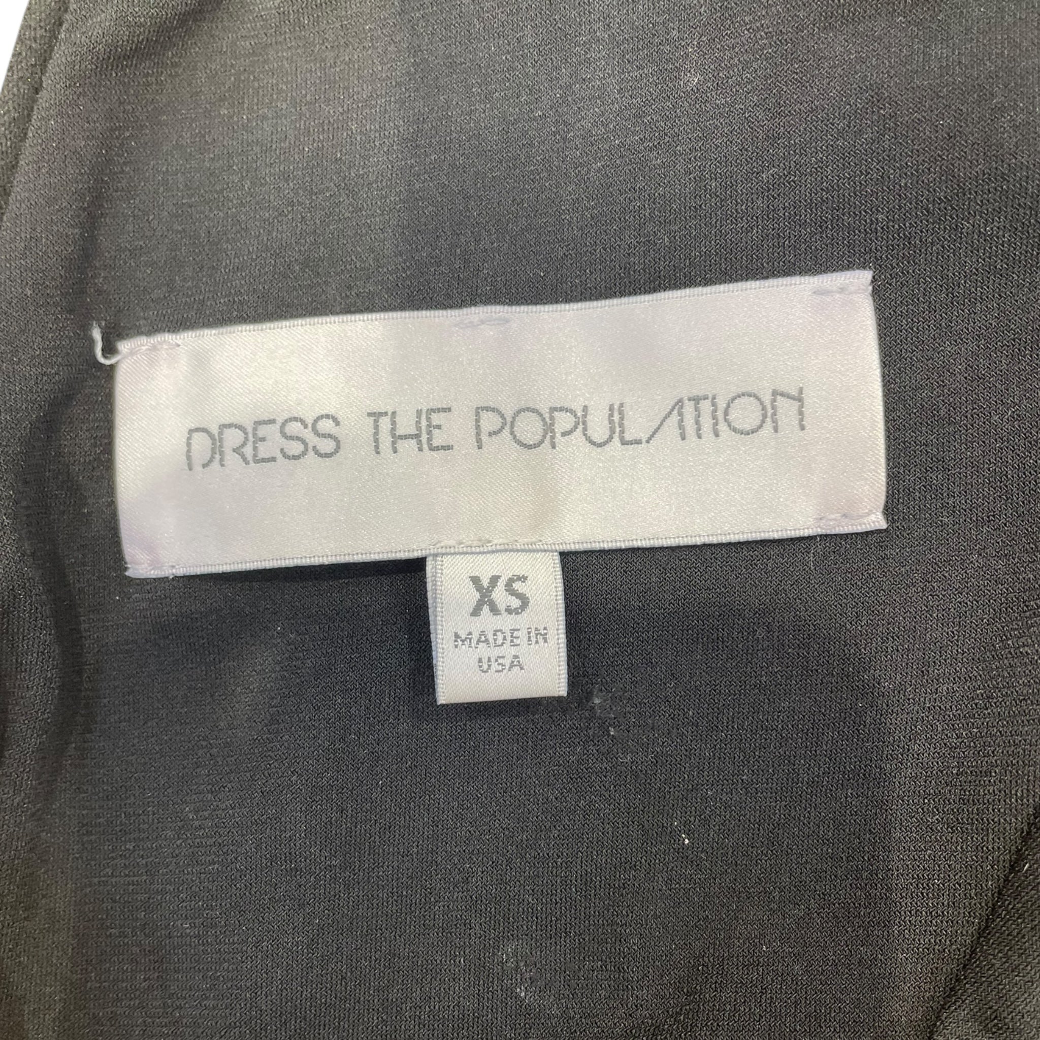Dress the Population/LS Dress/XS/Glitter/Cotton/YEL/ view 3