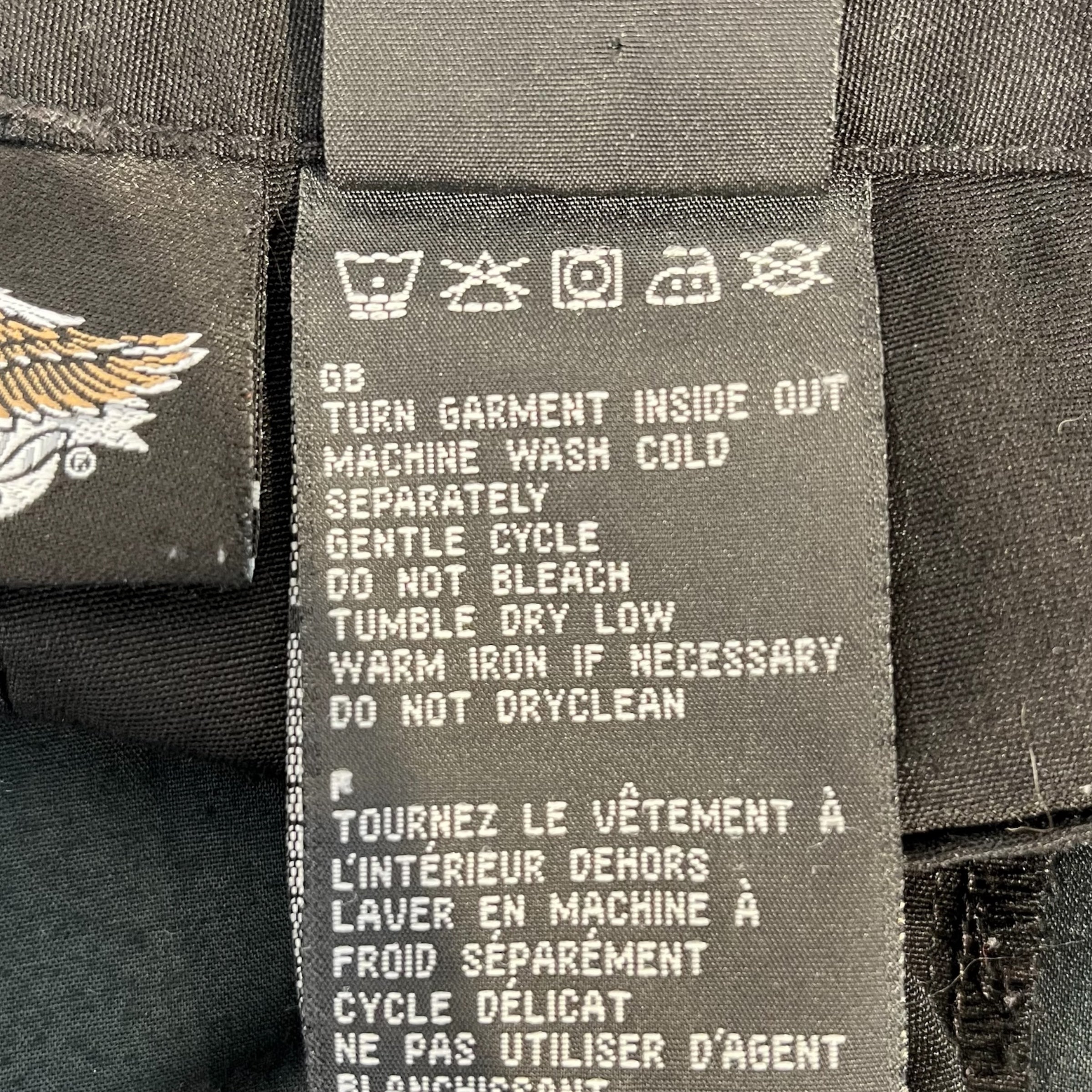 HARLEY DAVIDSON/Straight Pants/10/Cotton/BLK/ZIP HEM ROSE EMBROIDERY view 4