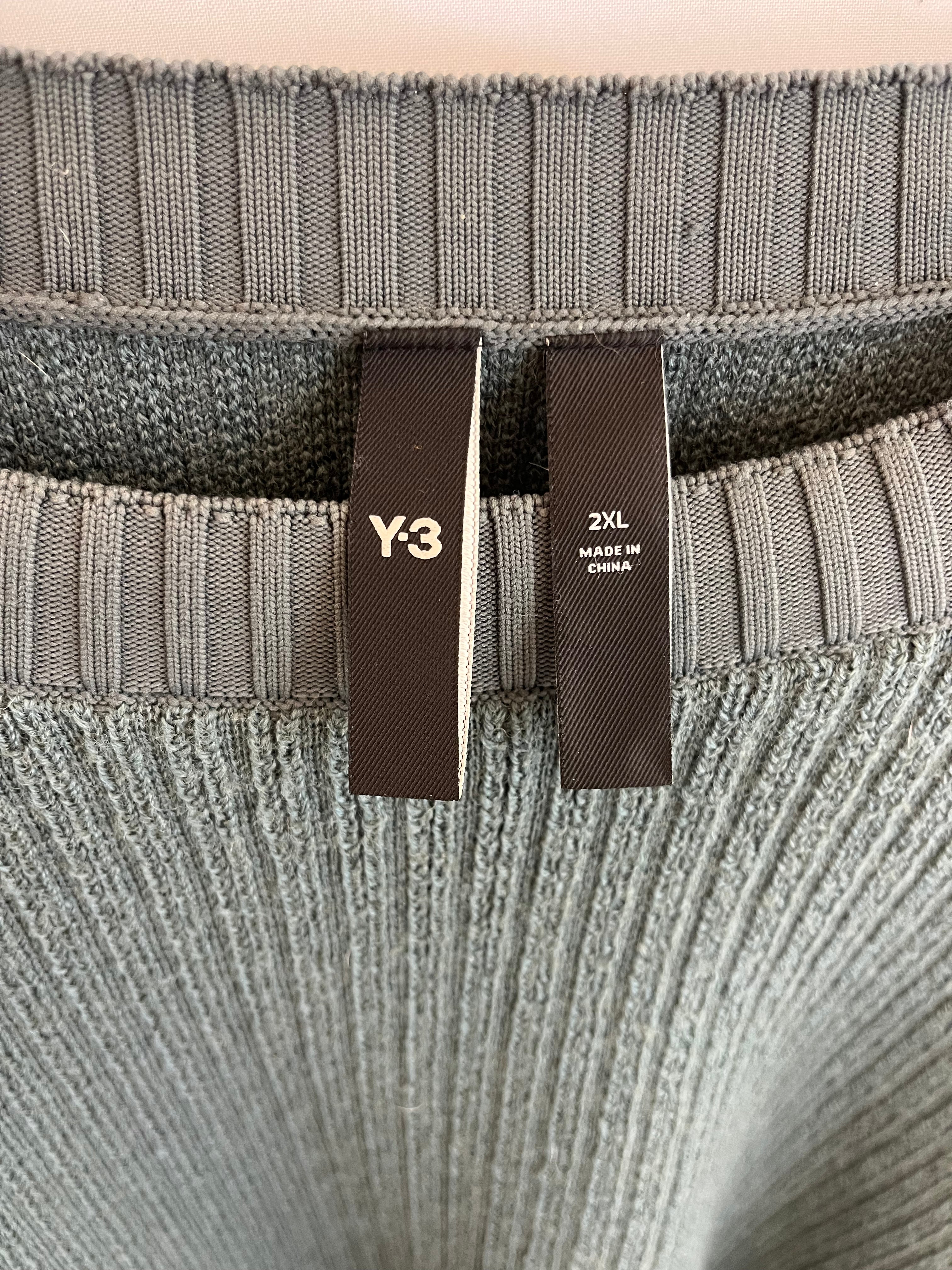 Y-3/Sweater/XXL/Wool/GRN/Ribbed Panel Sweater view 3