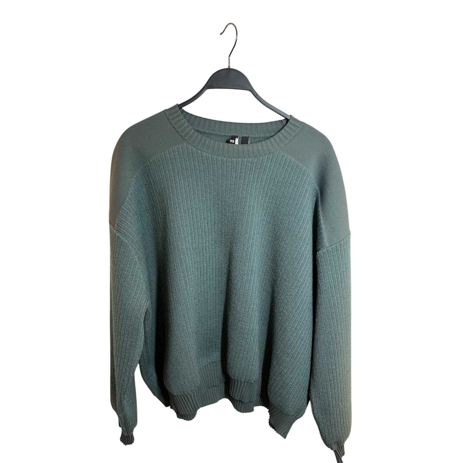 Y-3/Sweater/XXL/Wool/GRN/Ribbed Panel Sweater view 1