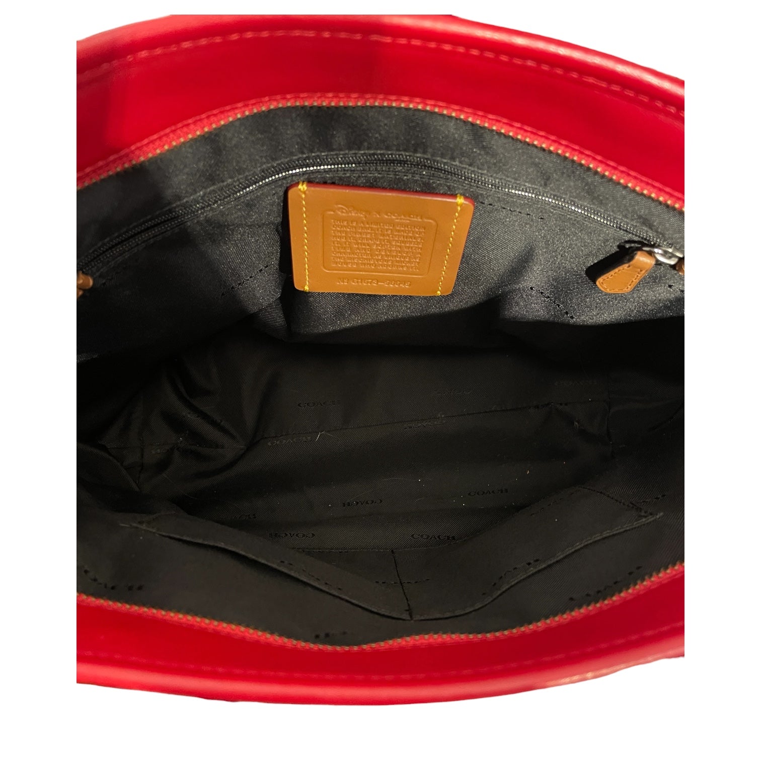 COACH/Tote Bag/Leather/RED/Mickey Mouse Red Tote view 3