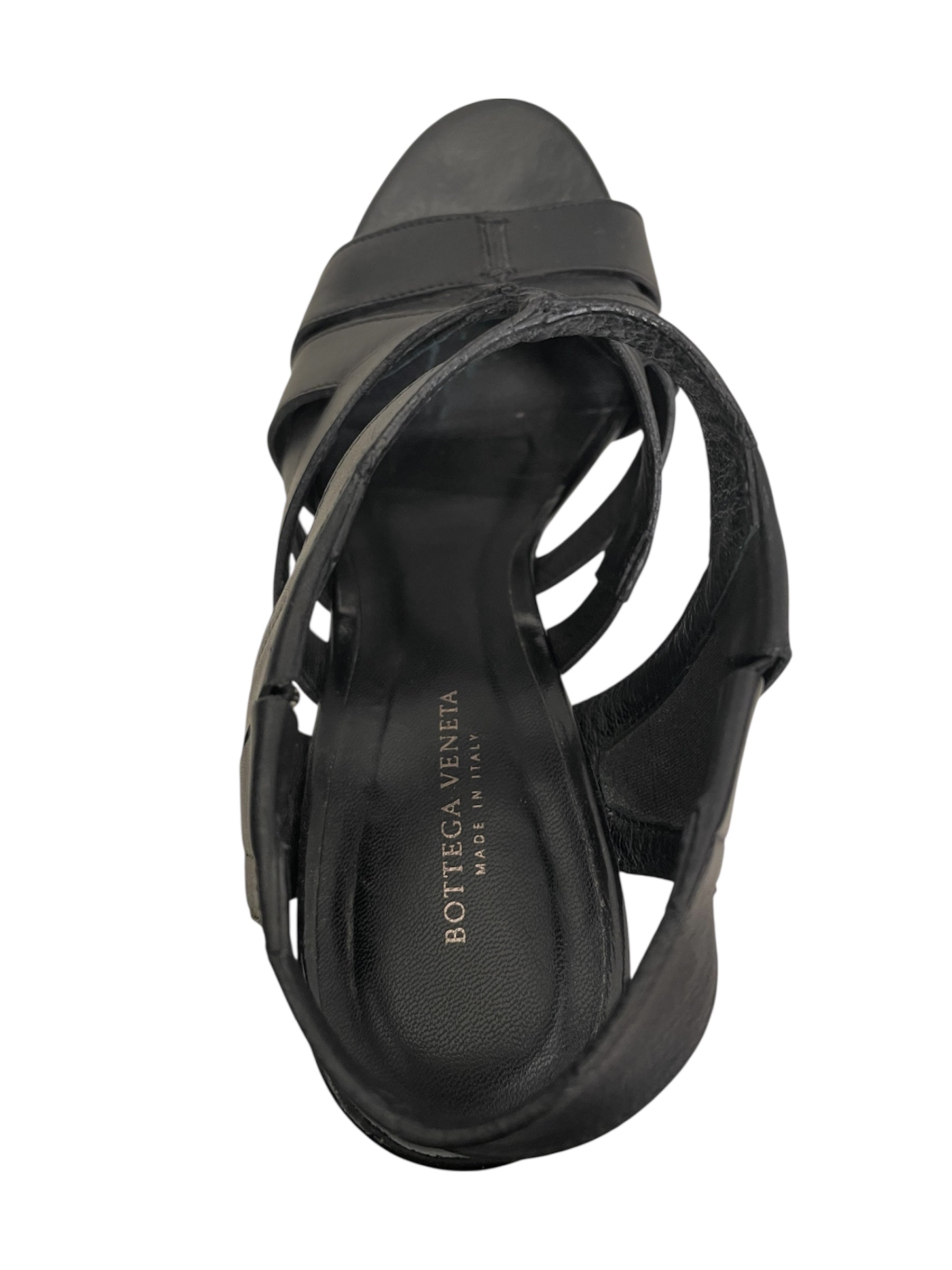 BOTTEGA VENETA/Heels/EU 35.5/Leather/BLK/PLASTIC CORDED HEEL view 3