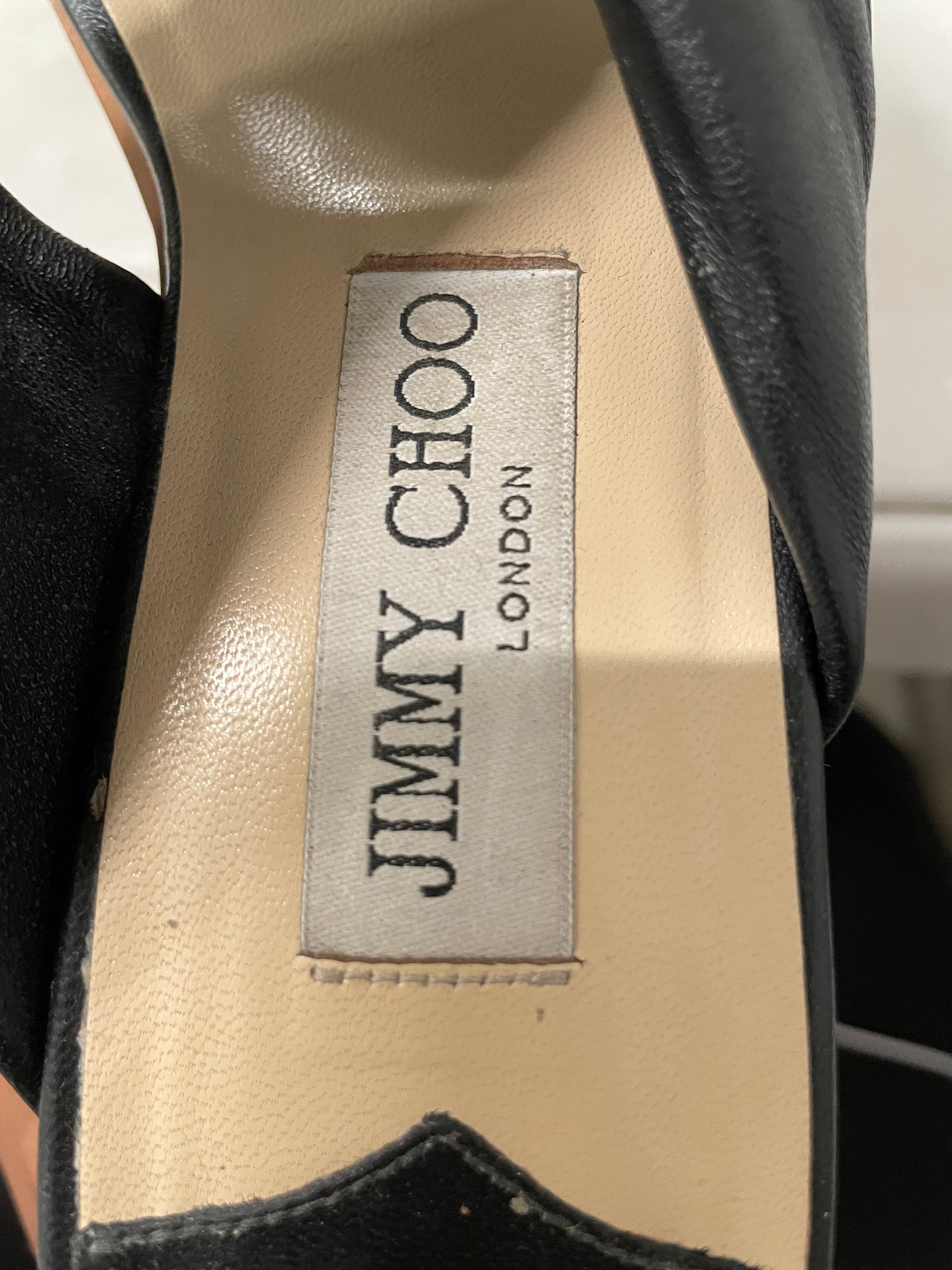 JIMMY CHOO/Shoes/EU 37.5/Leather/BLK/WEDGES view 3