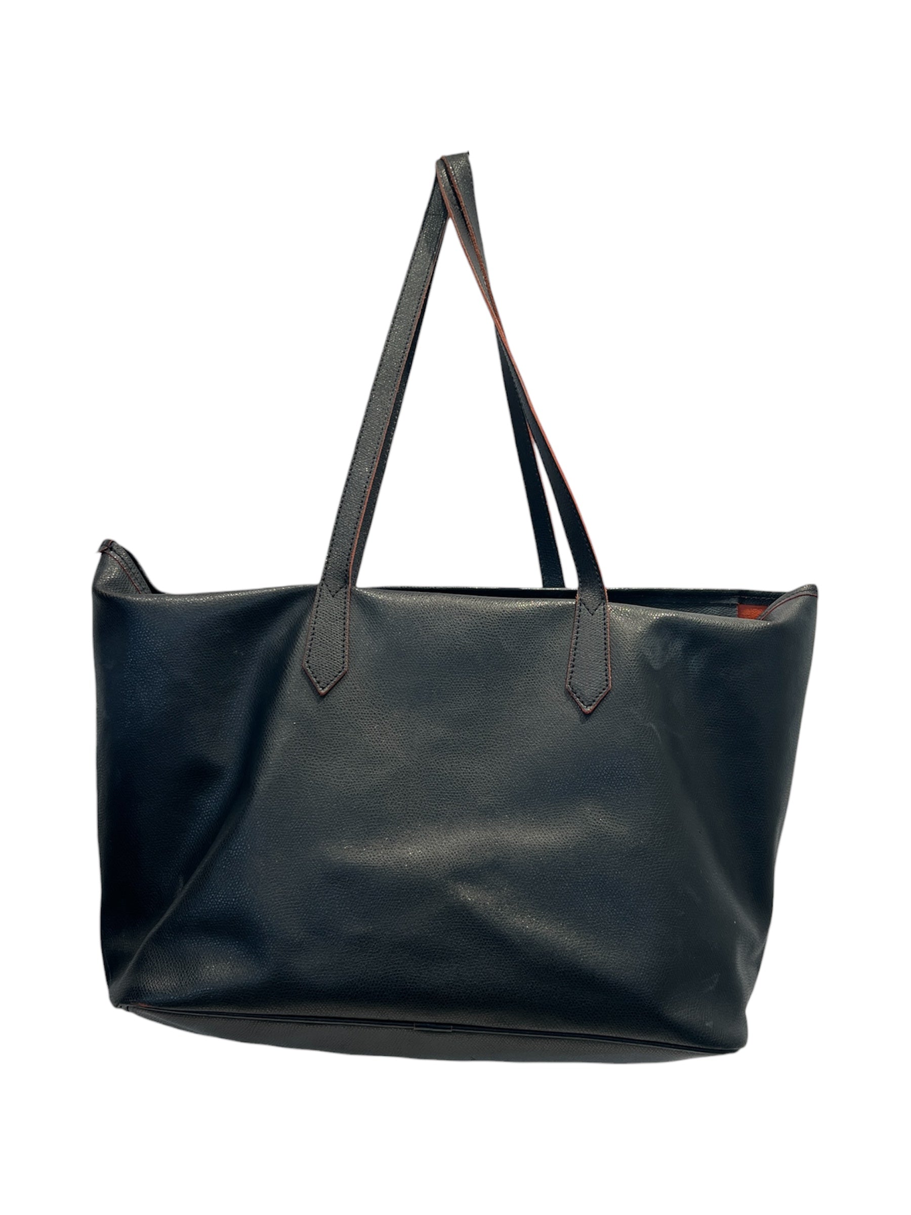 Vivienne Westwood/Tote Bag/Leather/BLK/RED TRIM/ GOLD ORB PLAQUE view 2