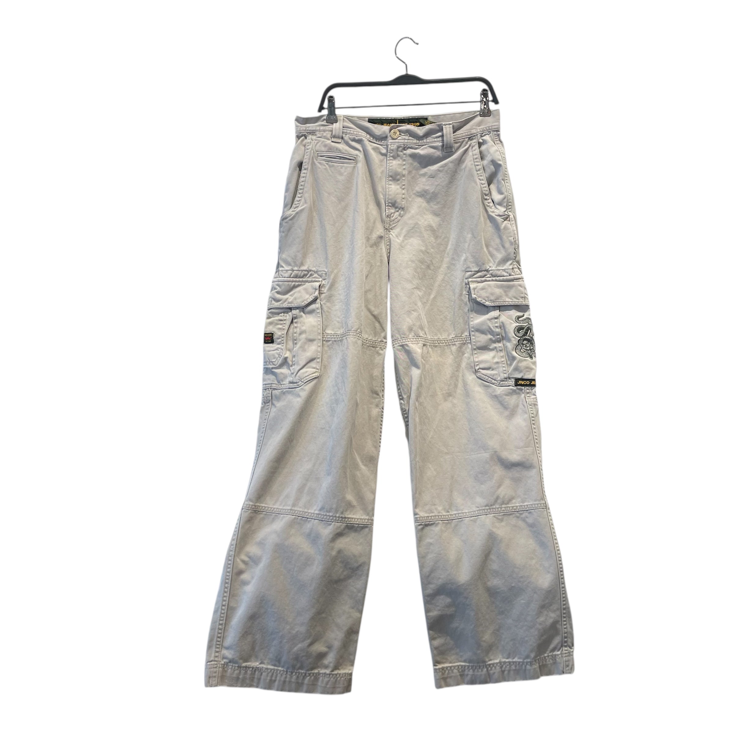 JNCO/Cargo Pants/34/CRM/Cargo Pants Snake Embroidery view 1