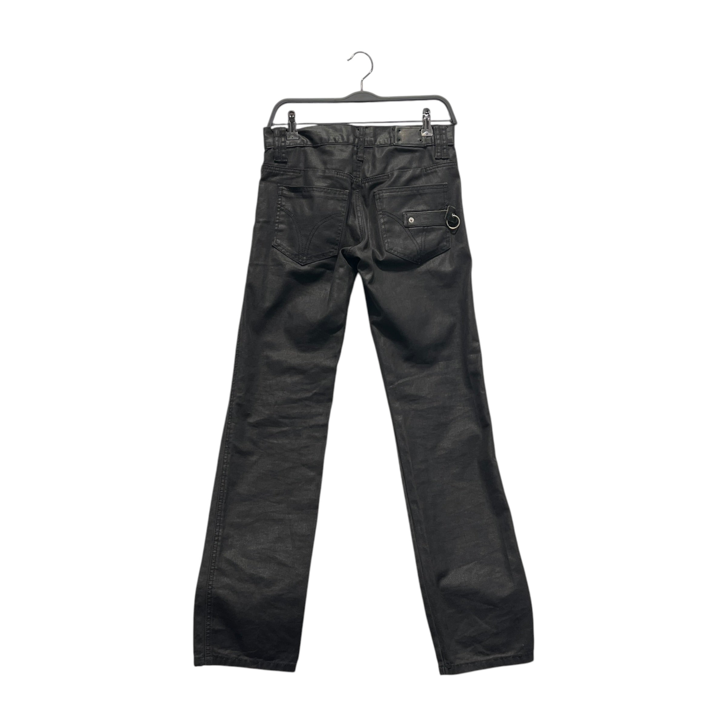 DOLCE&GABBANA/Straight Pants/28/Cotton/BLK/wax straight with key ring view 2