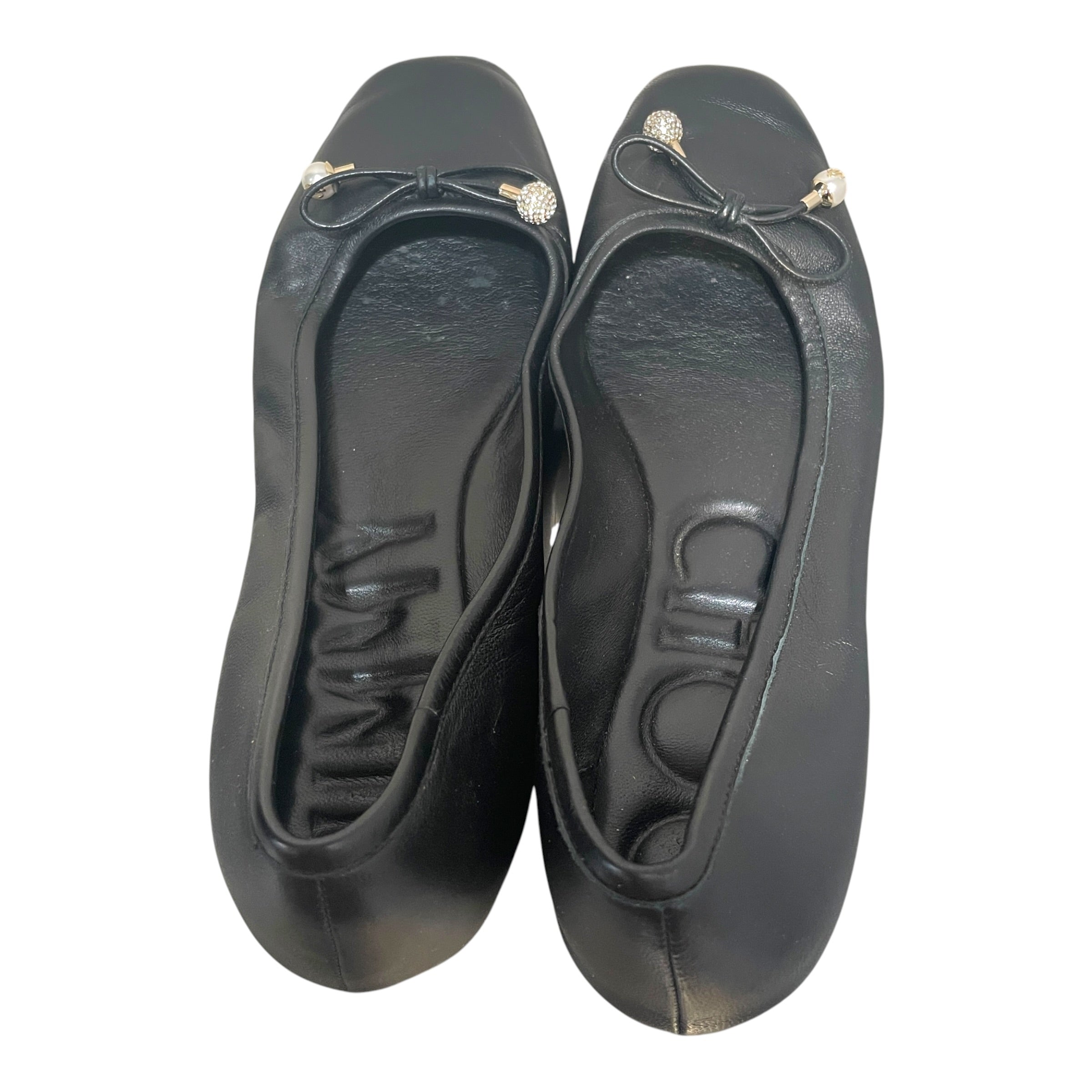 JIMMY CHOO/Flat Shoes/EU 38.5/Leather/BLK/ view 5