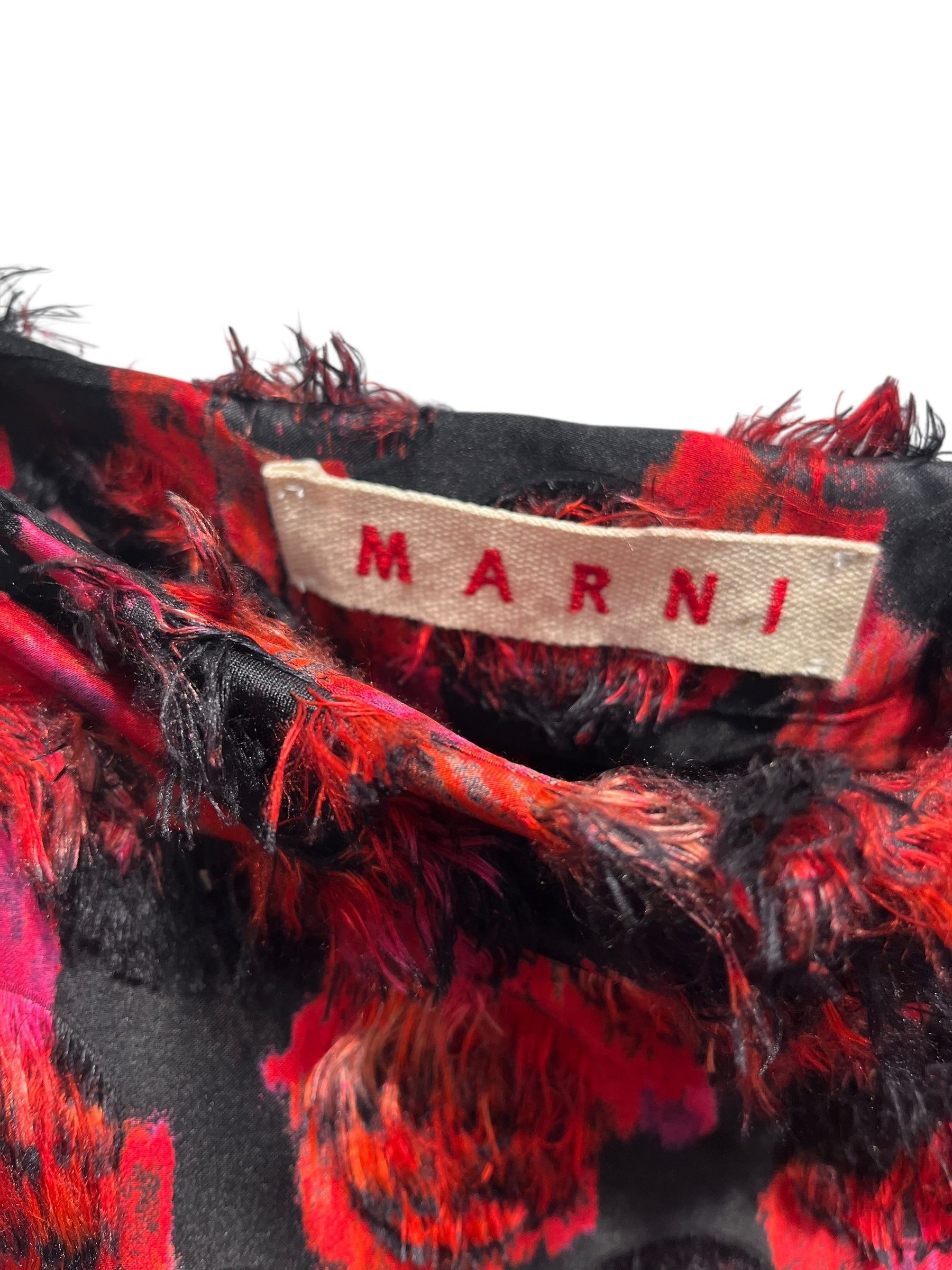 MARNI/Skirt/38/All Over Print/Silk/RED/FRILL view 3