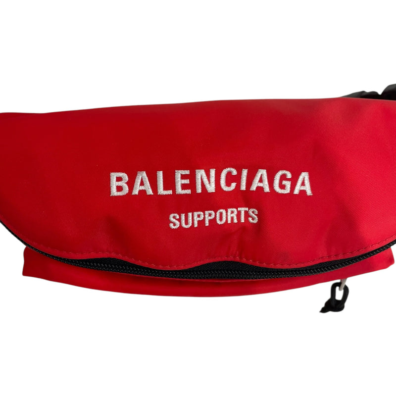 BALENCIAGA/Fanny Pack/OS/Nylon/RED/world food programme fanny pac