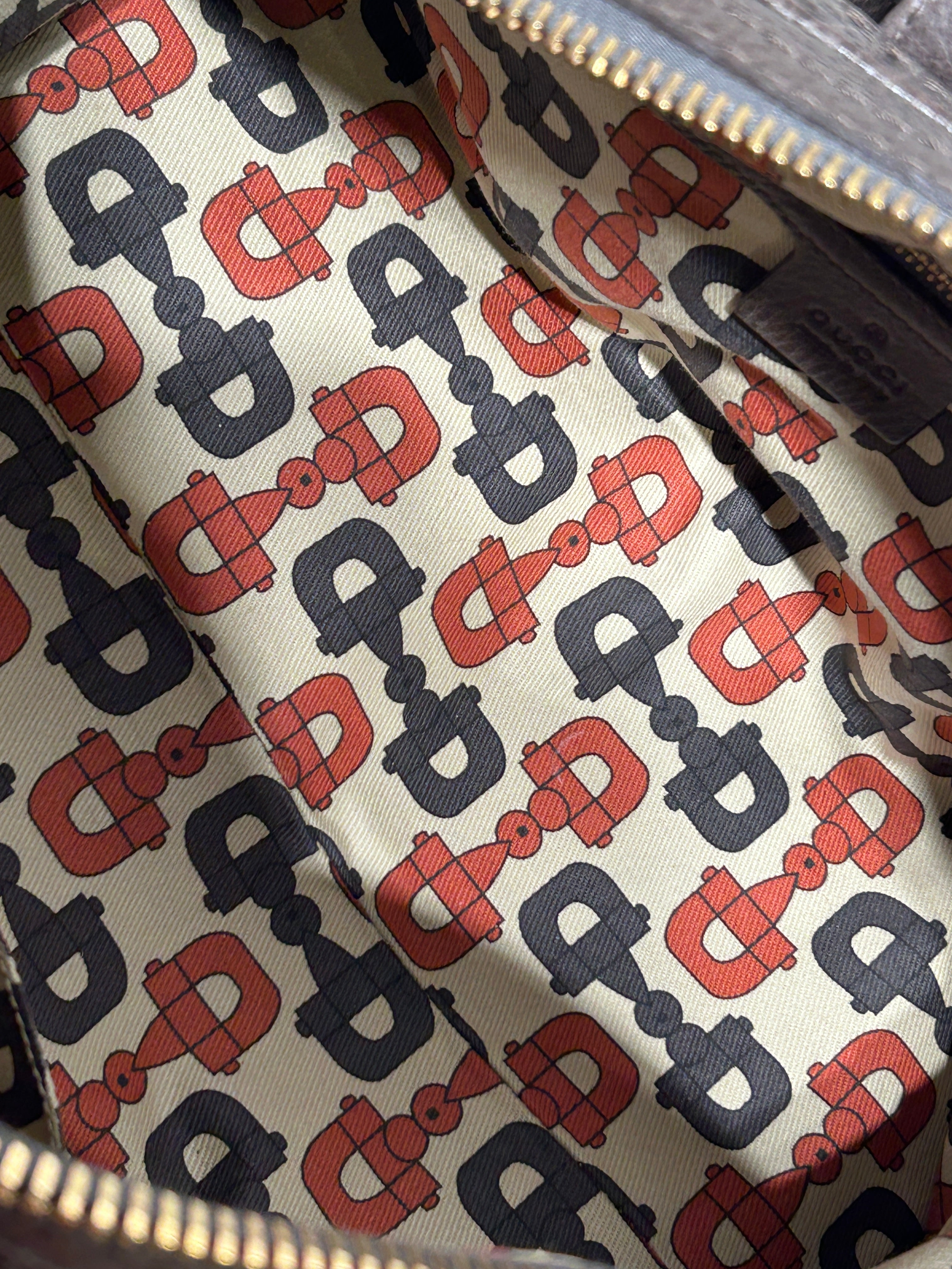 GUCCI/Bag/Leather/BRW/BABOUSKA HYSTERIA BRW/GRY BAG view 8