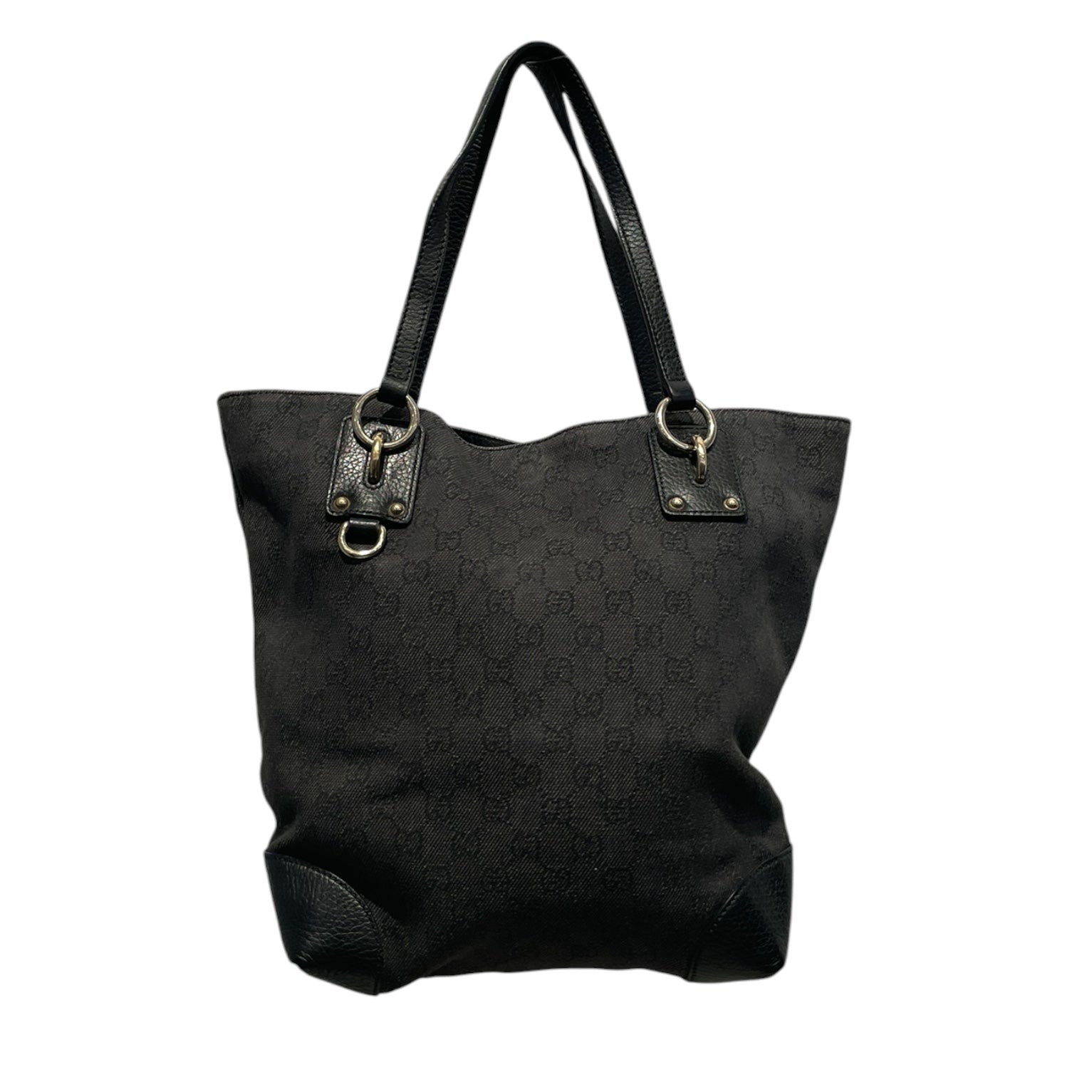 GUCCI/Tote Bag/Cotton/BLK/GG Canvas Charmy Tote Bag view 1