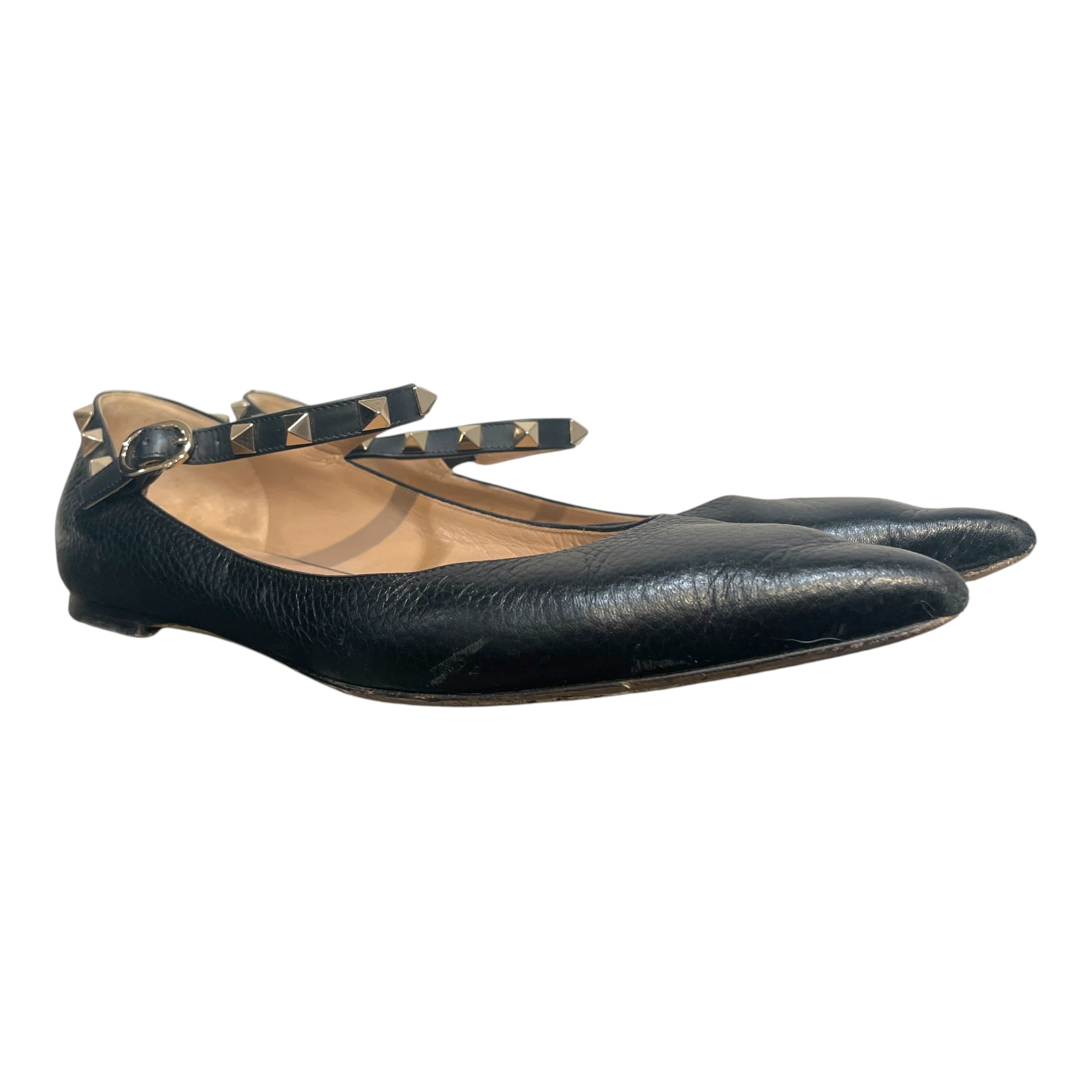 VALENTINO/Flat Shoes/EU 39/Leather/BLK/Garavani Rockstud Mary Jane view 1