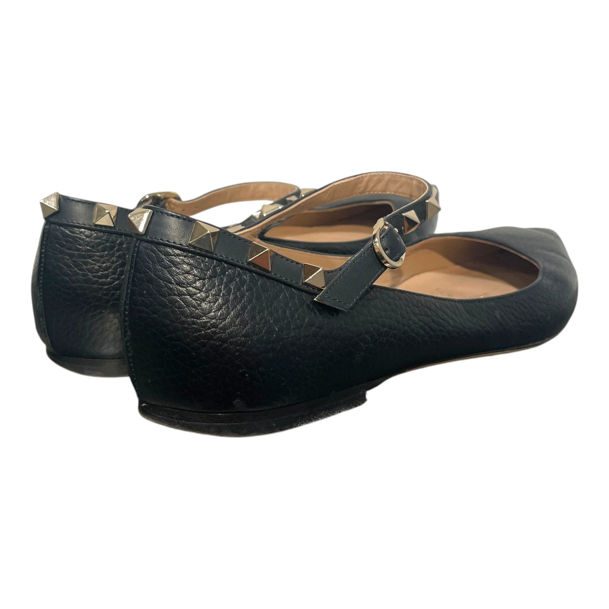 VALENTINO/Flat Shoes/EU 39/Leather/BLK/Garavani Rockstud Mary Jane view 2