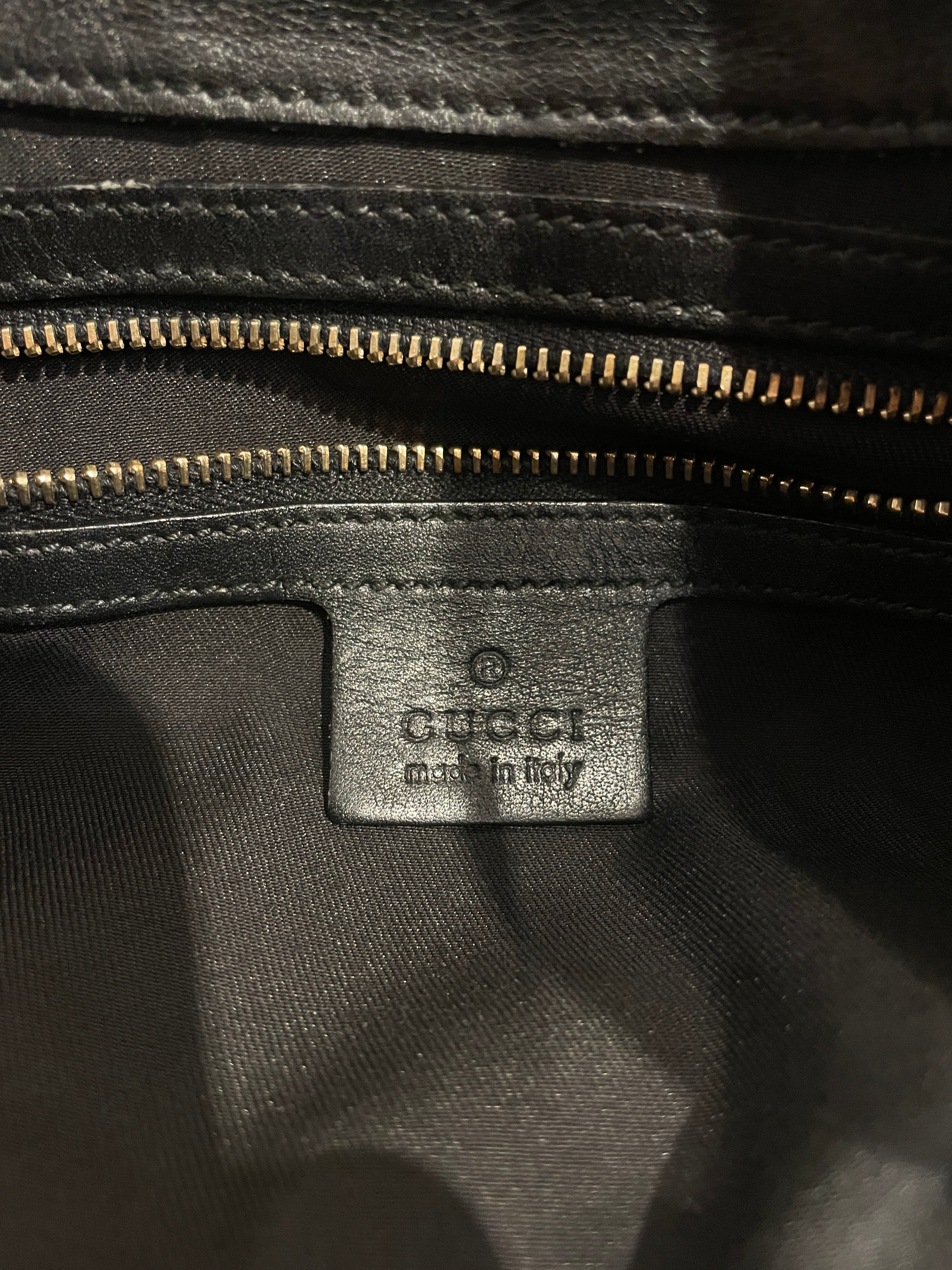 GUCCI/Hand Bag/Leather/BLK/Sabrina Calfskin Hobo Bag view 4