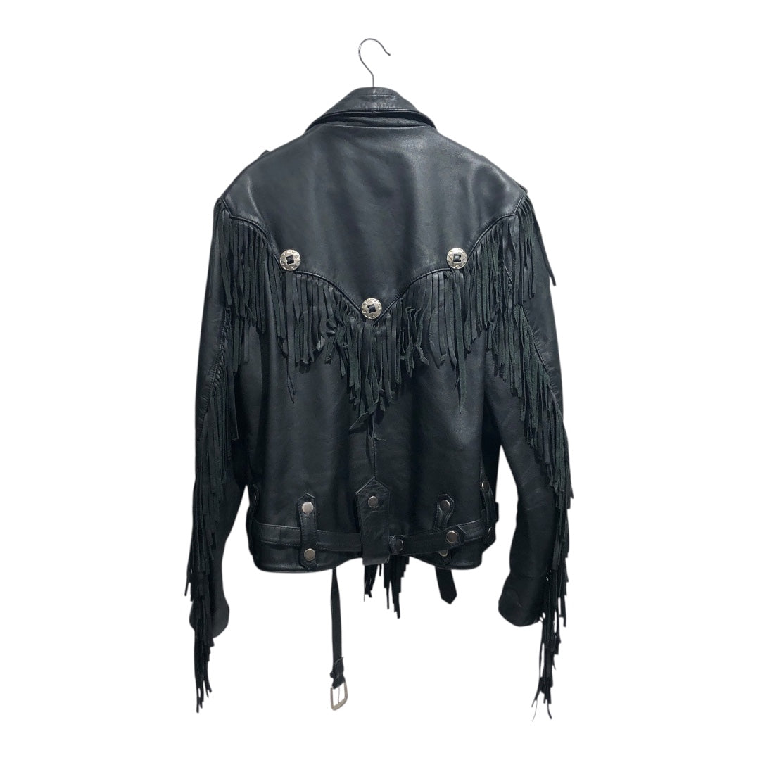 DEERSKIN/Leather Jkt/46/Leather/BLK/FRINGE LEATHER JACKET view 2