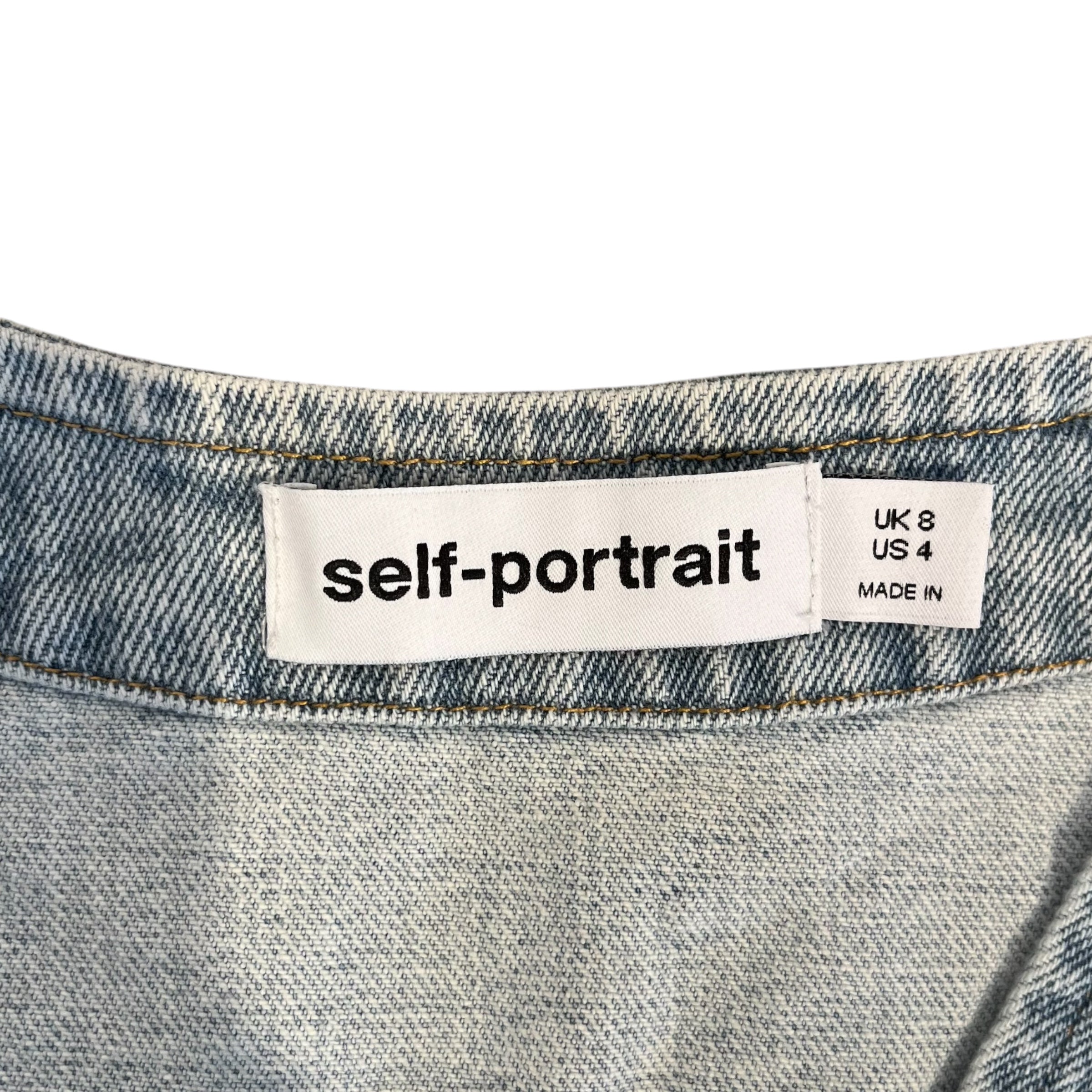 self-portrait/Vest/4/Cotton/BLU/Jewel Vest view 3