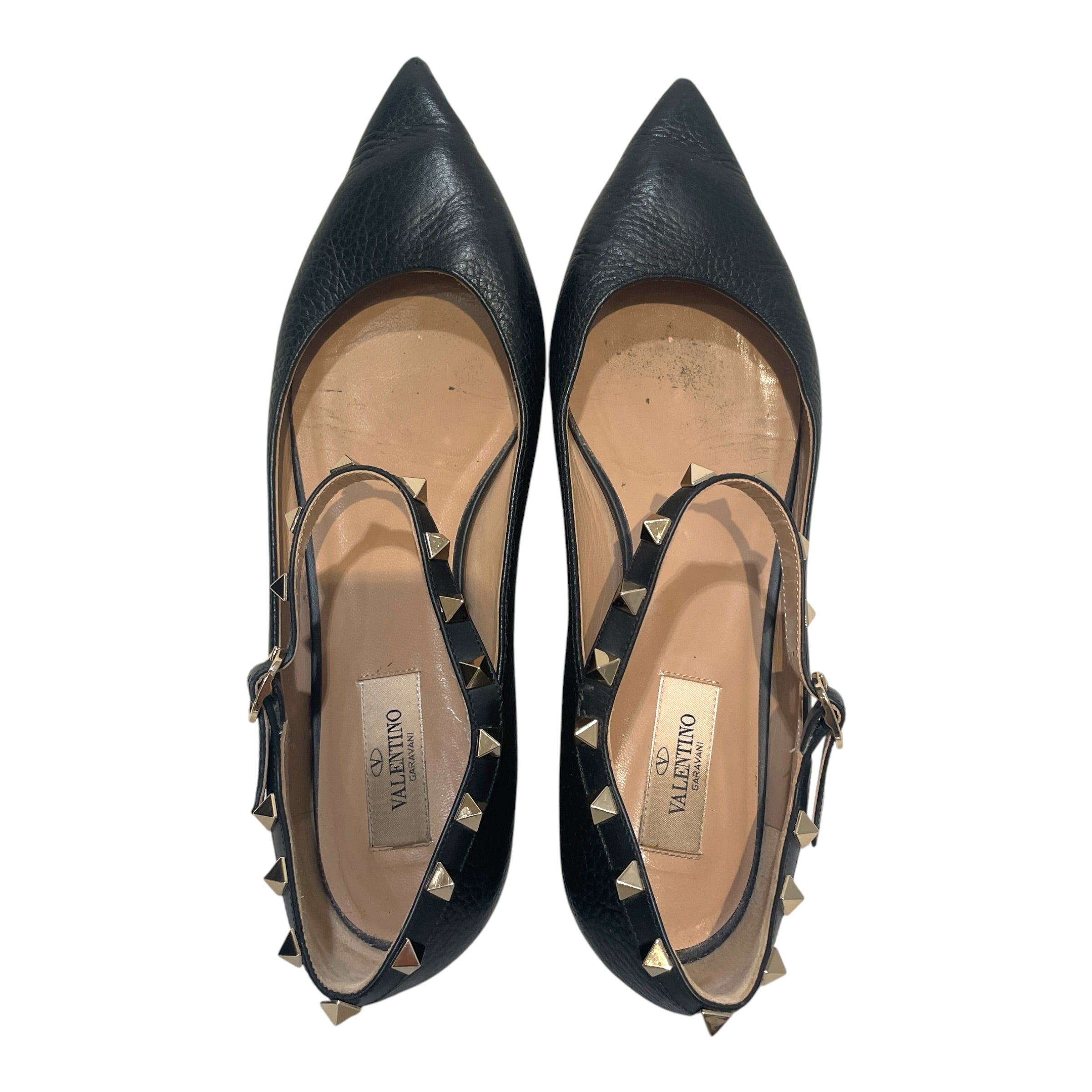 VALENTINO/Flat Shoes/EU 39/Leather/BLK/Garavani Rockstud Mary Jane view 4