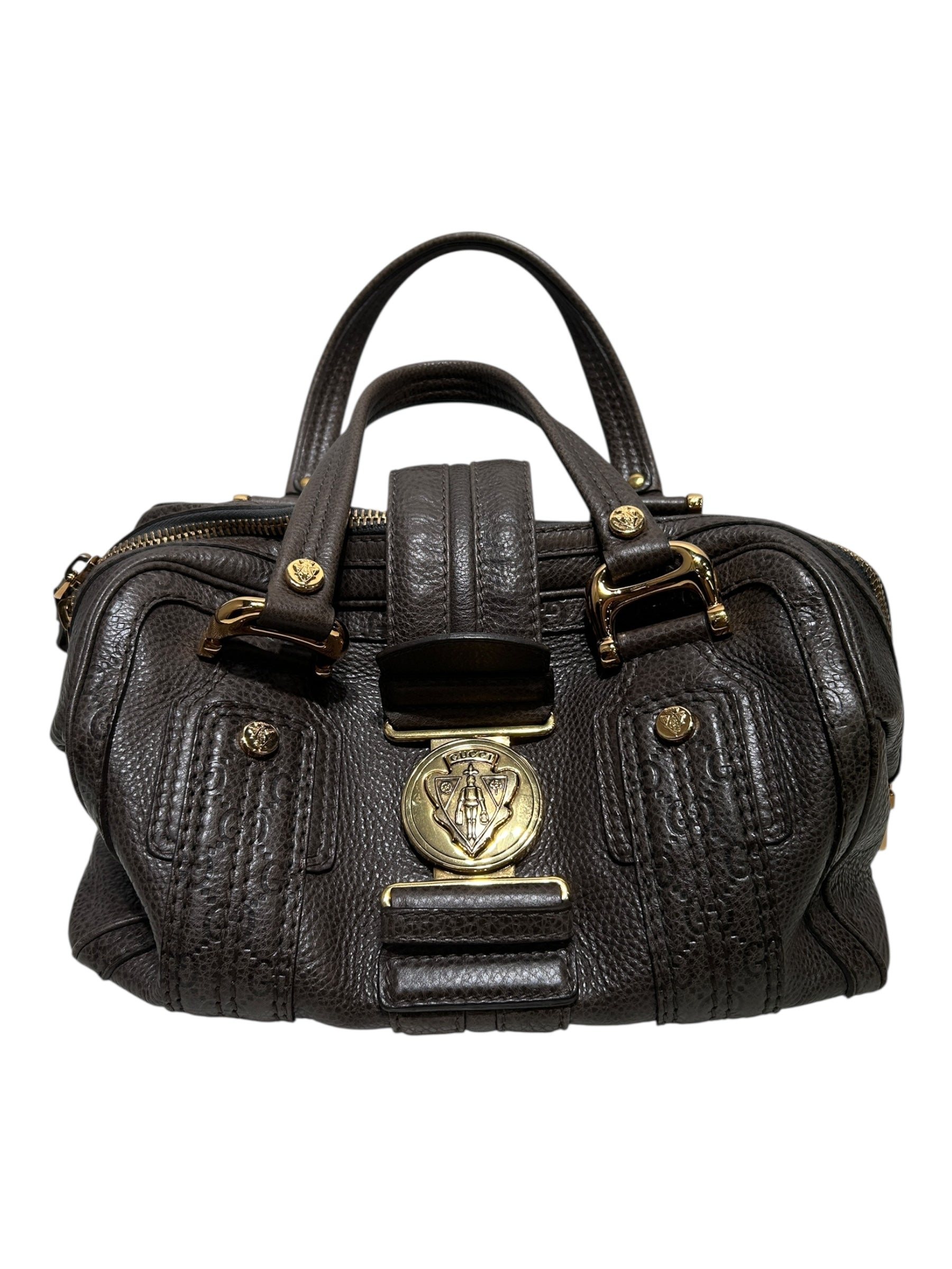 GUCCI/Bag/Leather/BRW/BABOUSKA HYSTERIA BRW/GRY BAG view 3