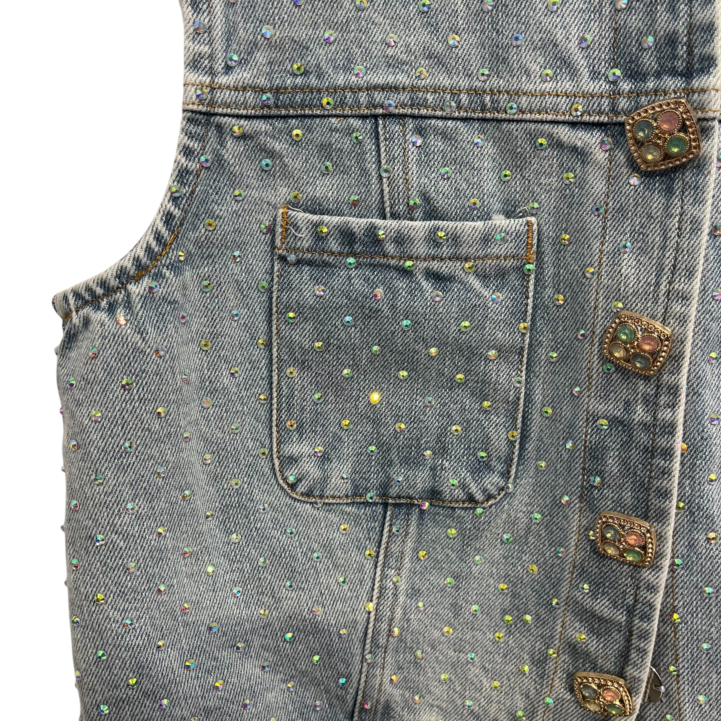self-portrait/Vest/4/Cotton/BLU/Jewel Vest view 5