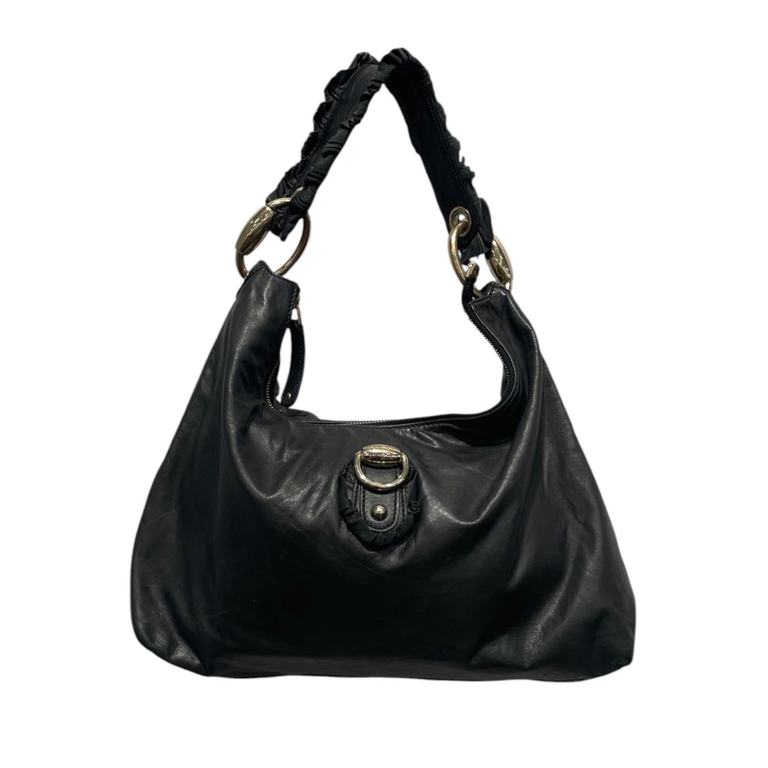 GUCCI/Hand Bag/Leather/BLK/Sabrina Calfskin Hobo Bag view 1