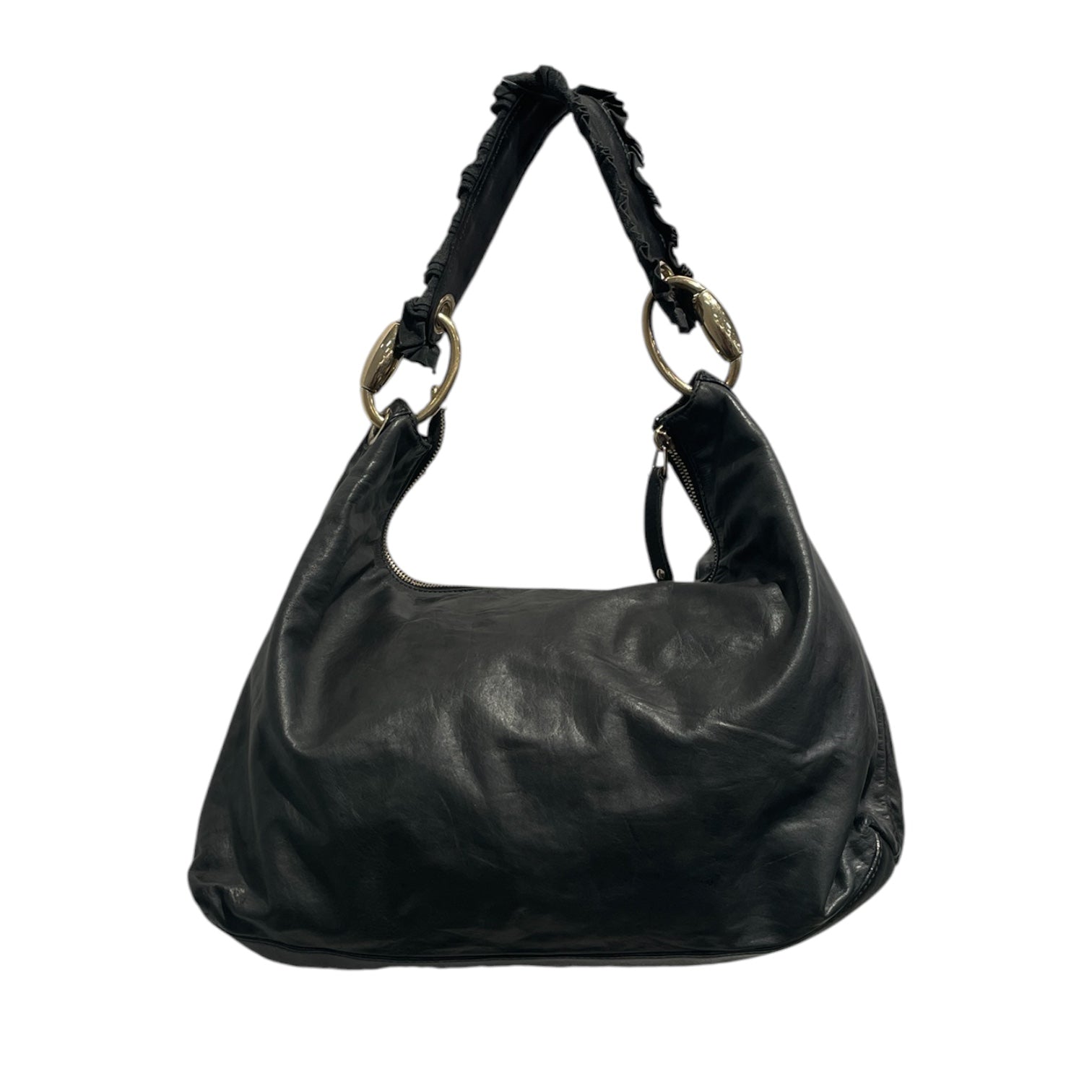 GUCCI/Hand Bag/Leather/BLK/Sabrina Calfskin Hobo Bag view 2