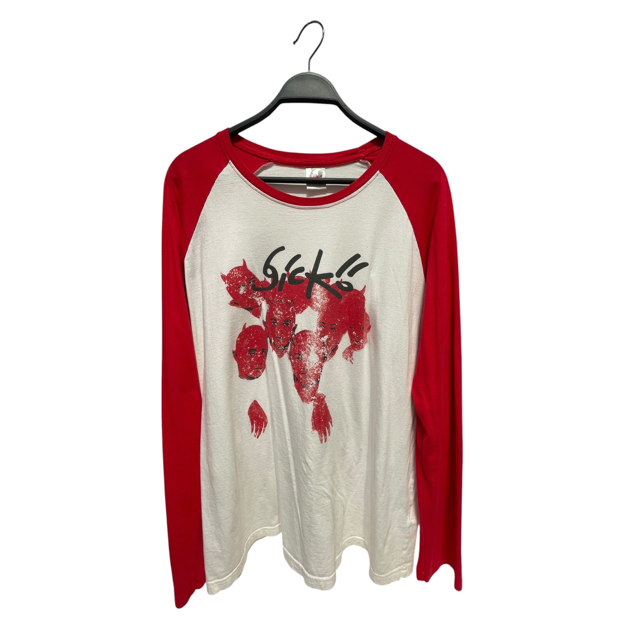 sicko/LS T-Shirt/Cotton/WHT/Graphic/DEVIL GRAPHIC view 1