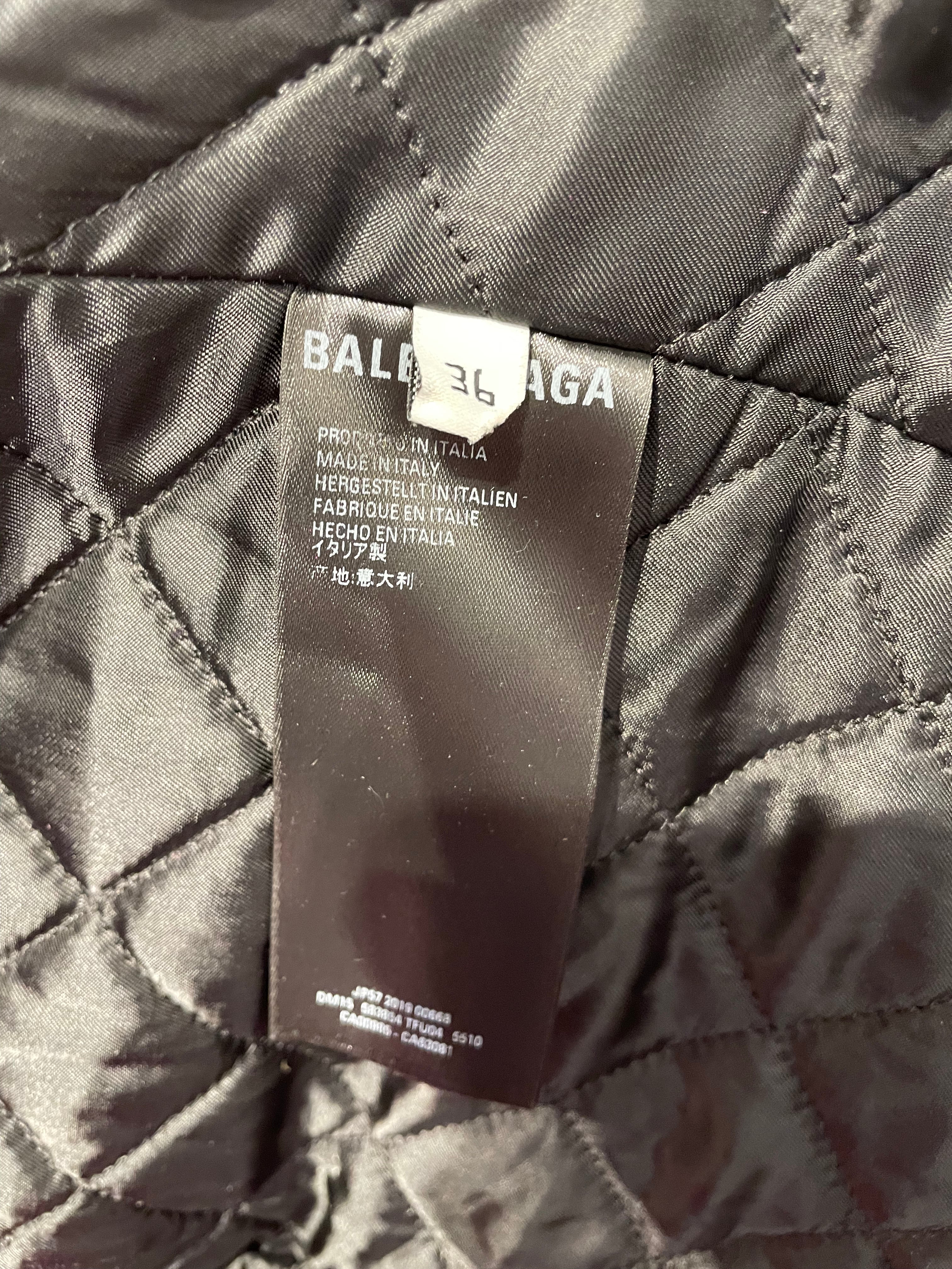 BALENCIAGA/Peacoat/36/Wool/PNK/Double Breasted/hot pink shoulder pads PEACOAT view 4
