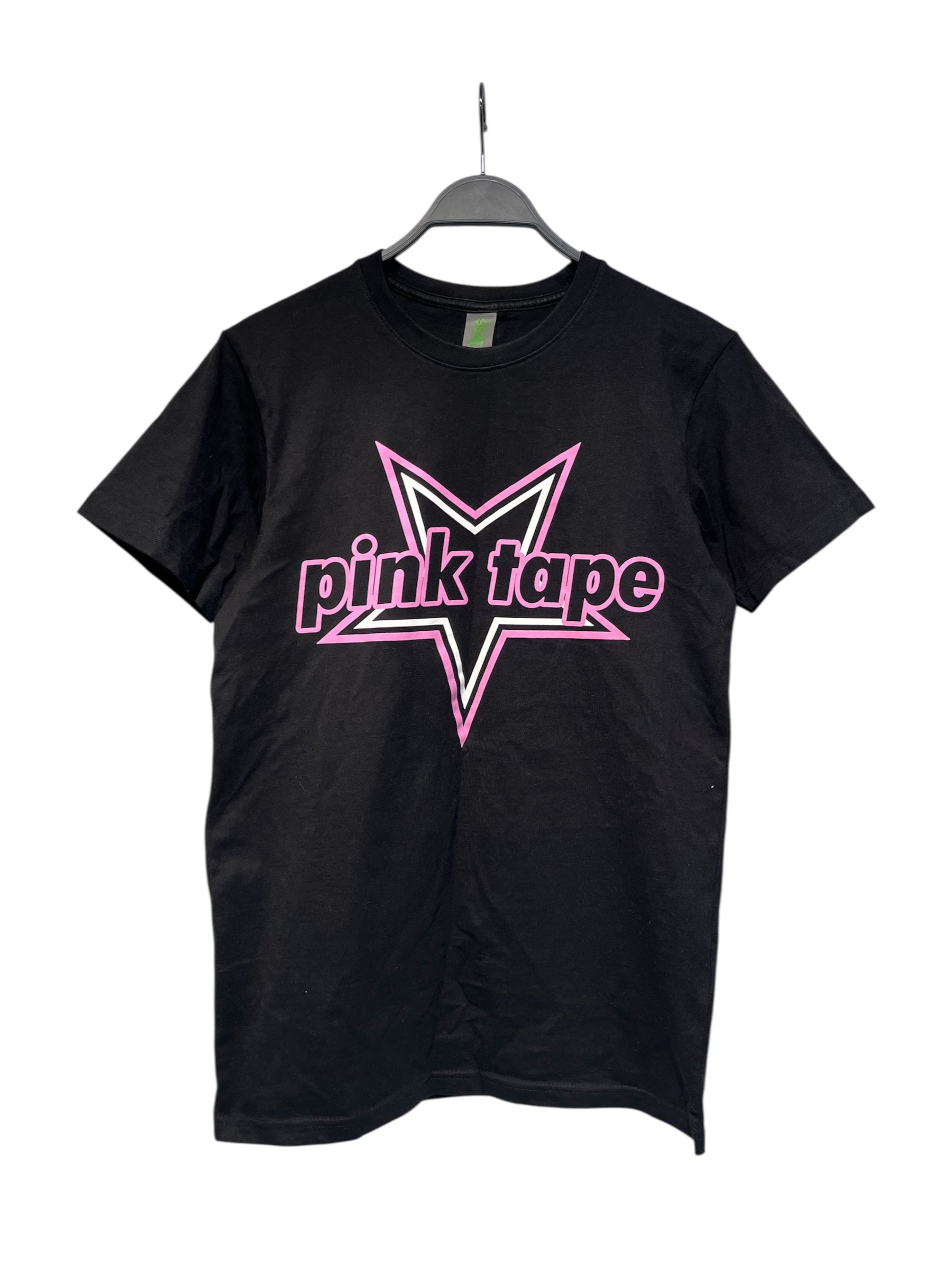 Endless Denim/T-Shirt/S/Cotton/BLK/pink tape view 1