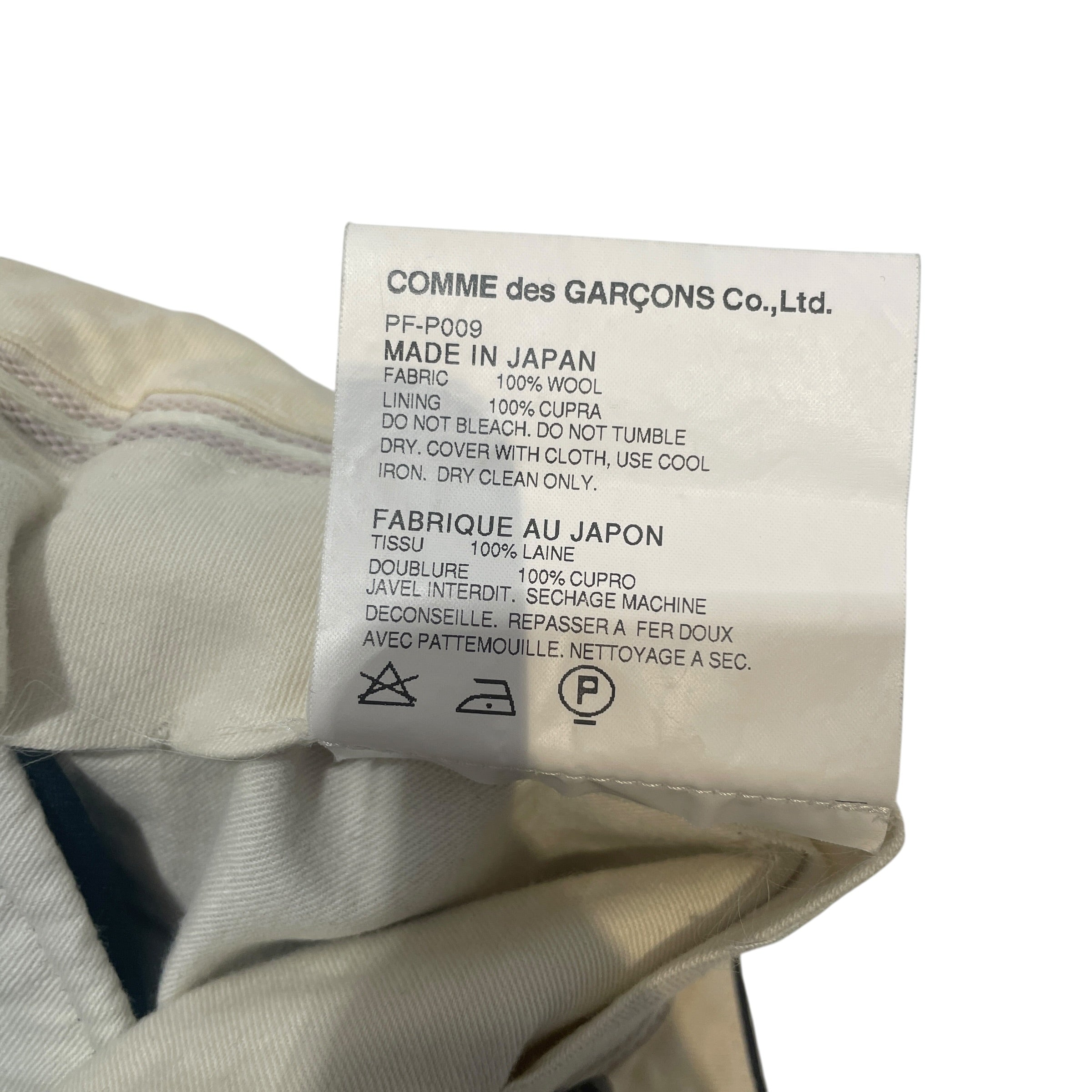 COMME des GARCONS HOMME PLUS/Slacks/XL/Wool/NVY/Plaid/Plaid Wool Slim Trousers view 4