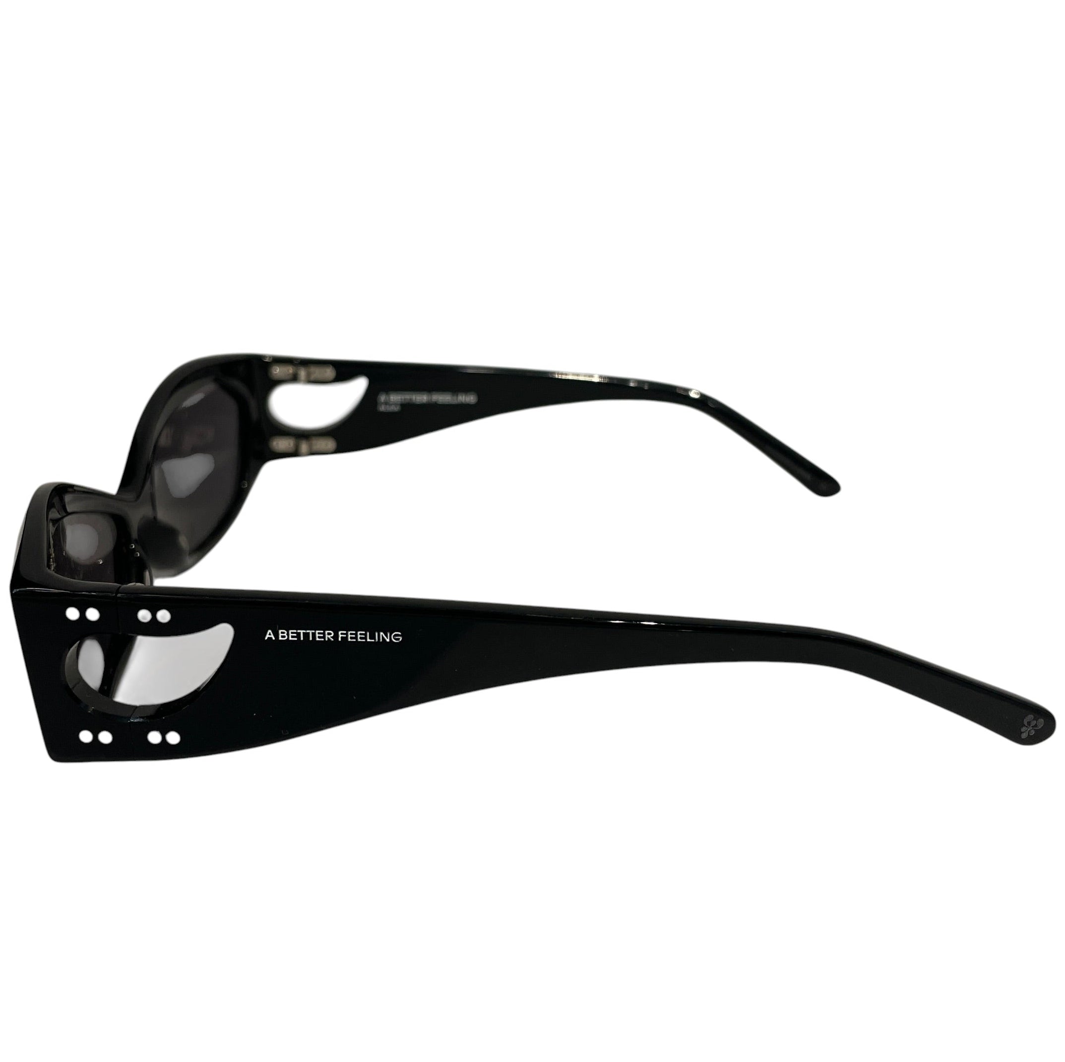 A Better Feeling/Sunglasses/Celluloid/BLK/alien frame all black view 2