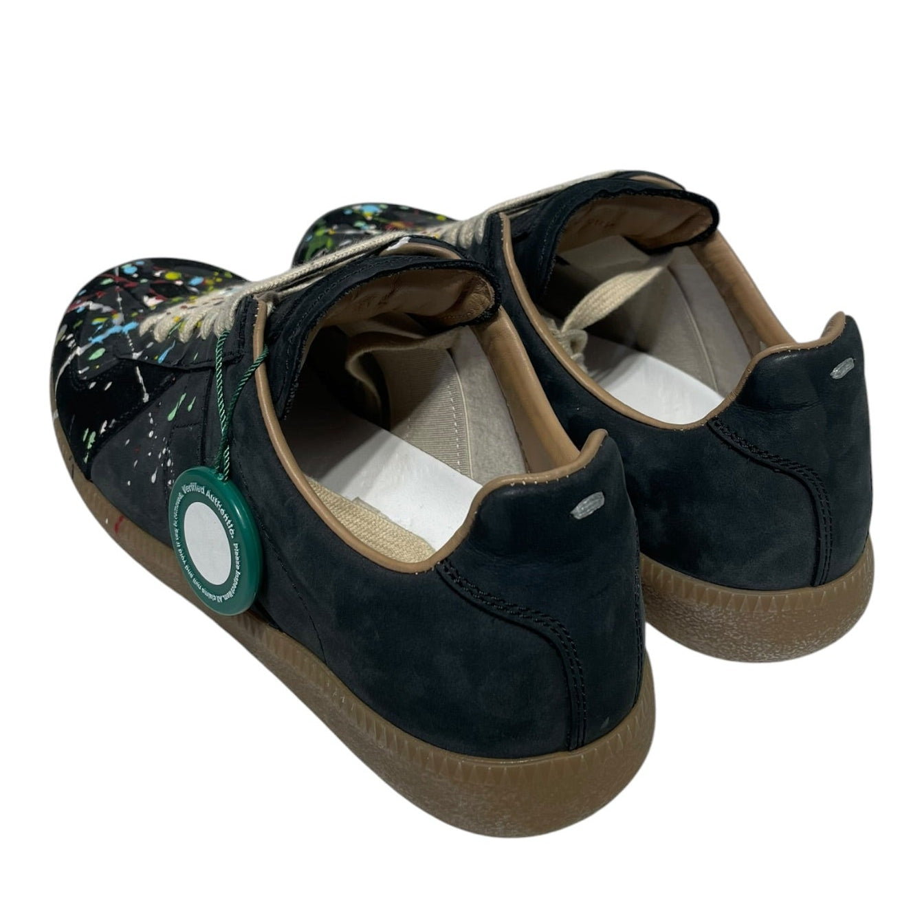 Maison Margiela/Low-Sneakers/EU 40/Leather/BLK/REPLICA PAINT SPLATTER view 2