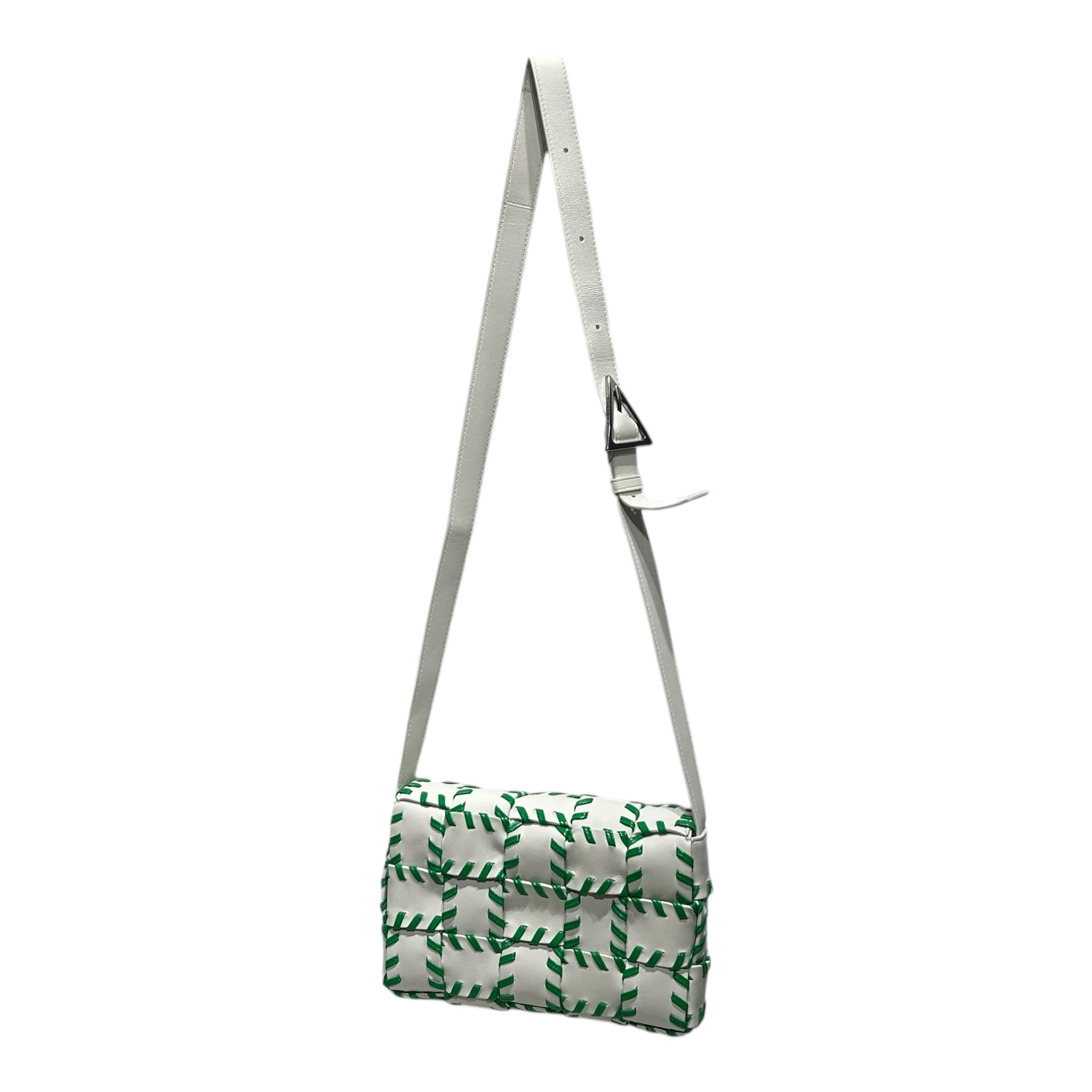 BOTTEGA VENETA/Cross Body Bag/Stripe/Leather/WHT/CASSETTE INTRECCIATO STITCH view 2