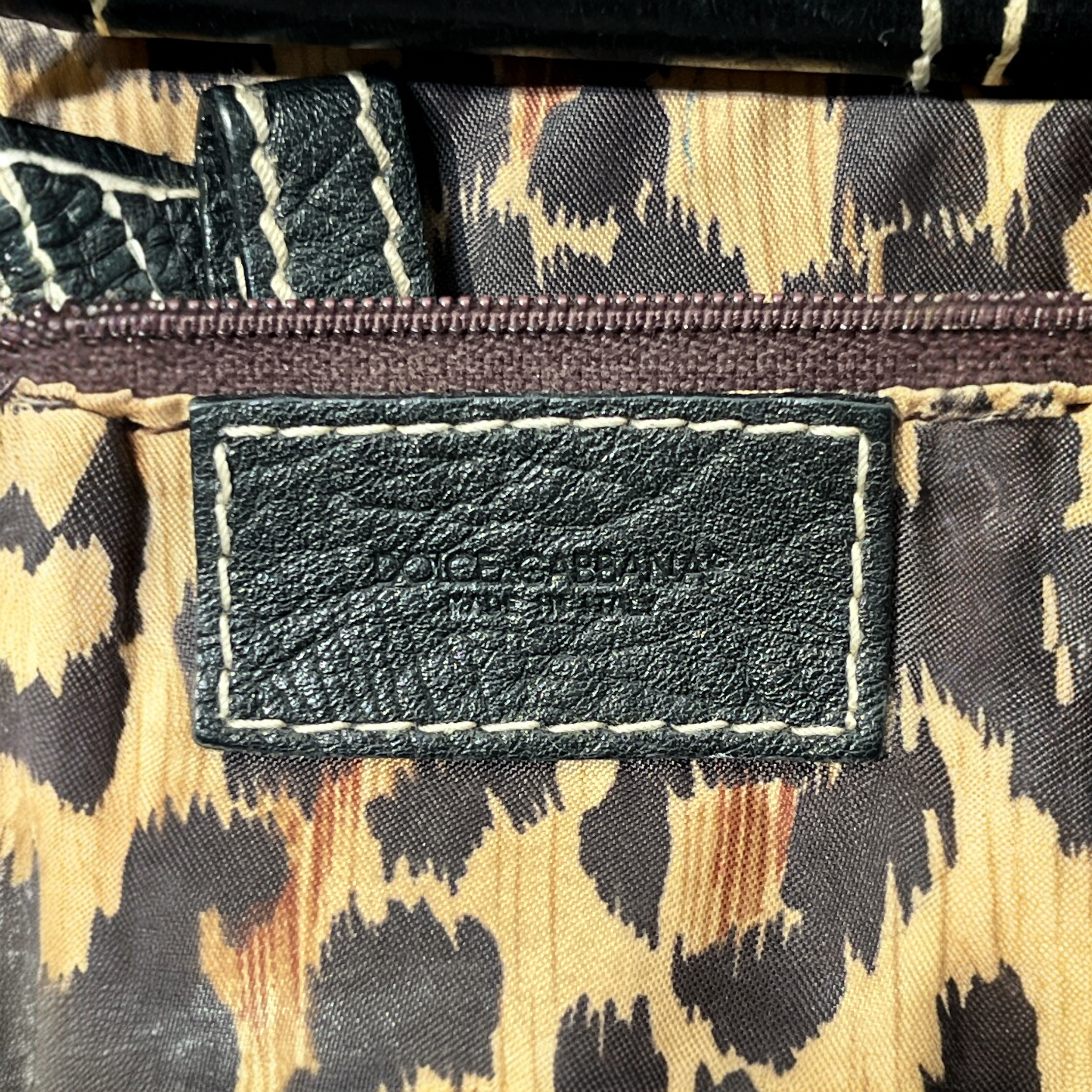 DOLCE&GABBANA/Hand Bag/Leather/BLK/leather tote view 4
