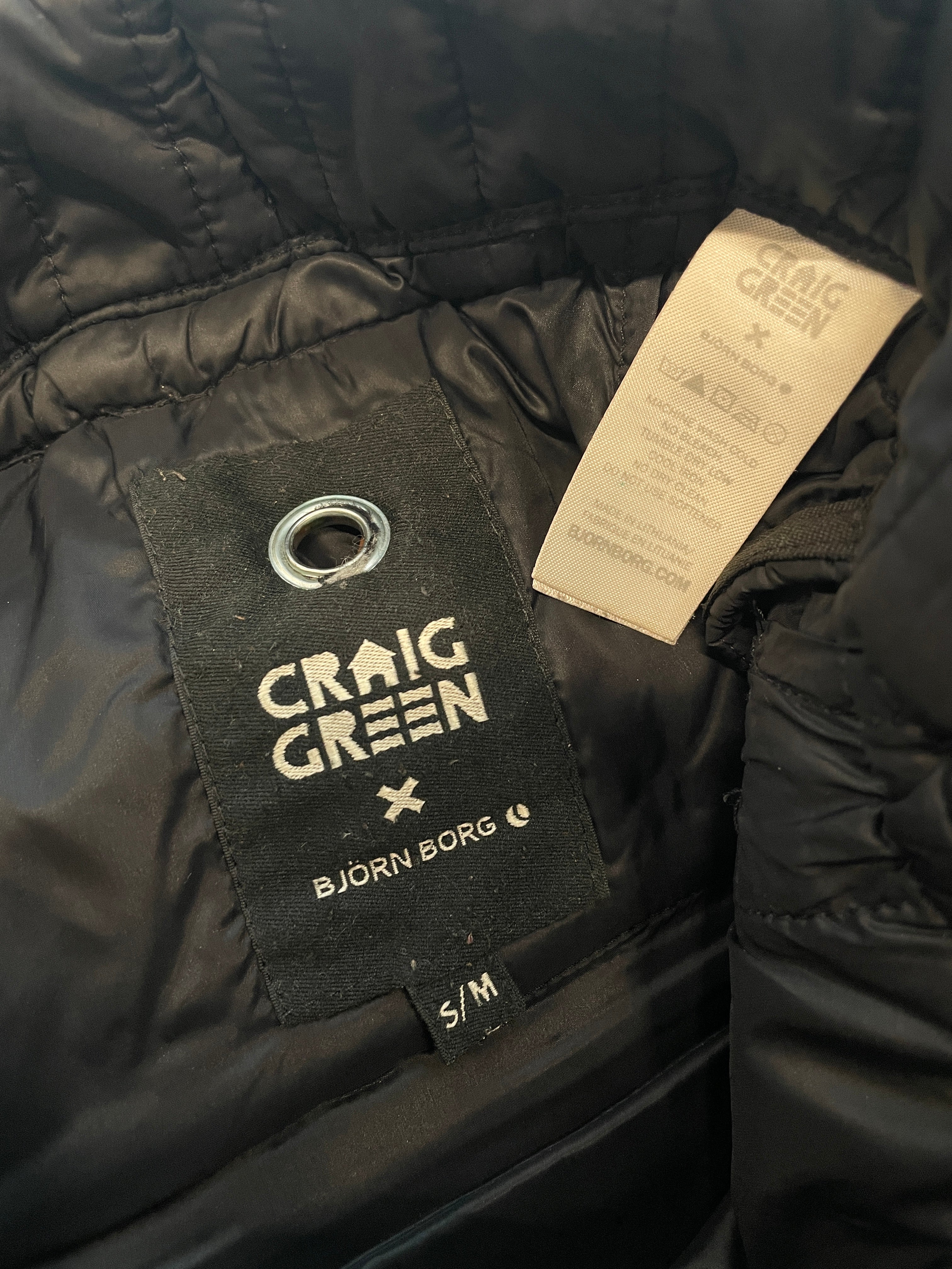 CRAIG GREEN/Wide Leg Pants/S/Nylon/BLK/PUFFER OPEN LEG WIDE PANTS view 3
