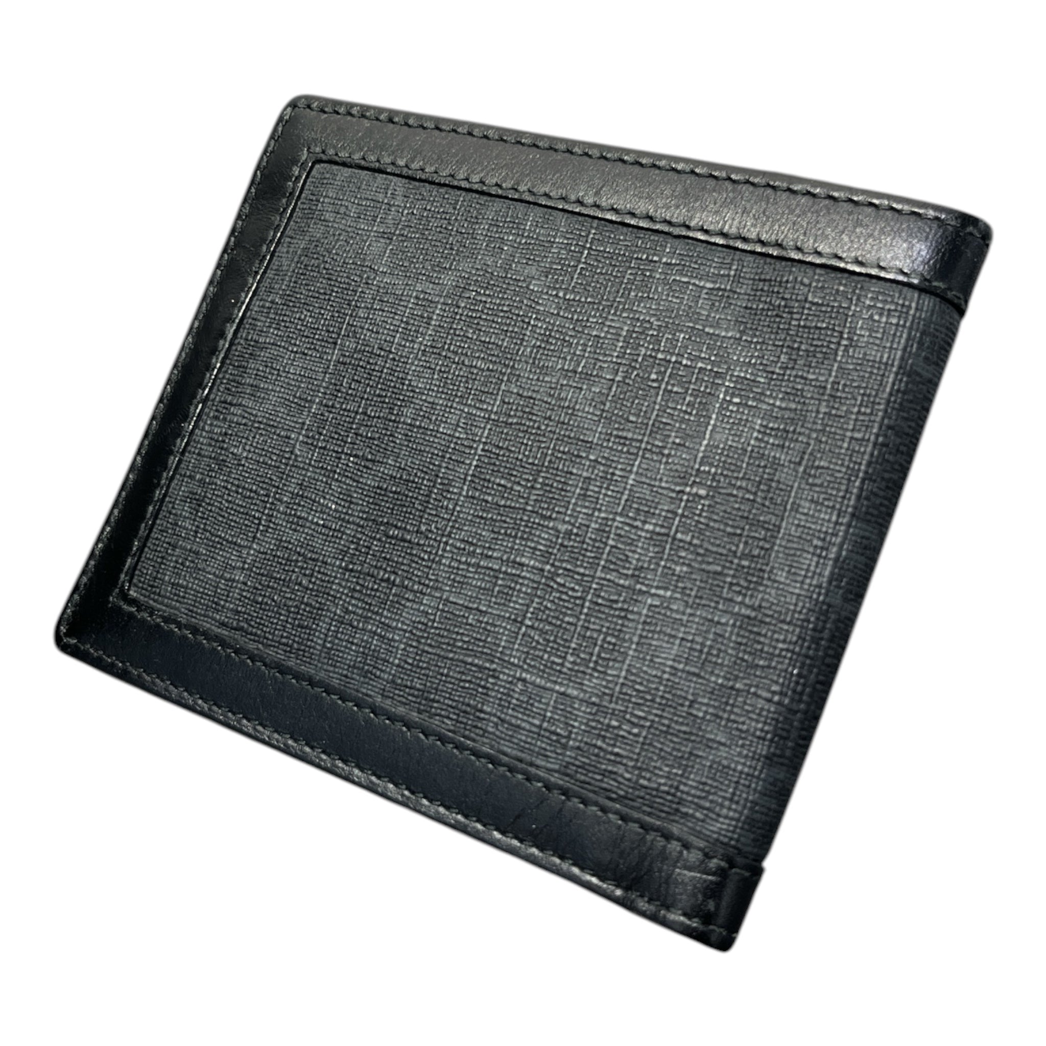 GUCCI/Bifold Wallet/Monogram/Leather/BLK/MONOGRAM BLACK INTERIOR view 2