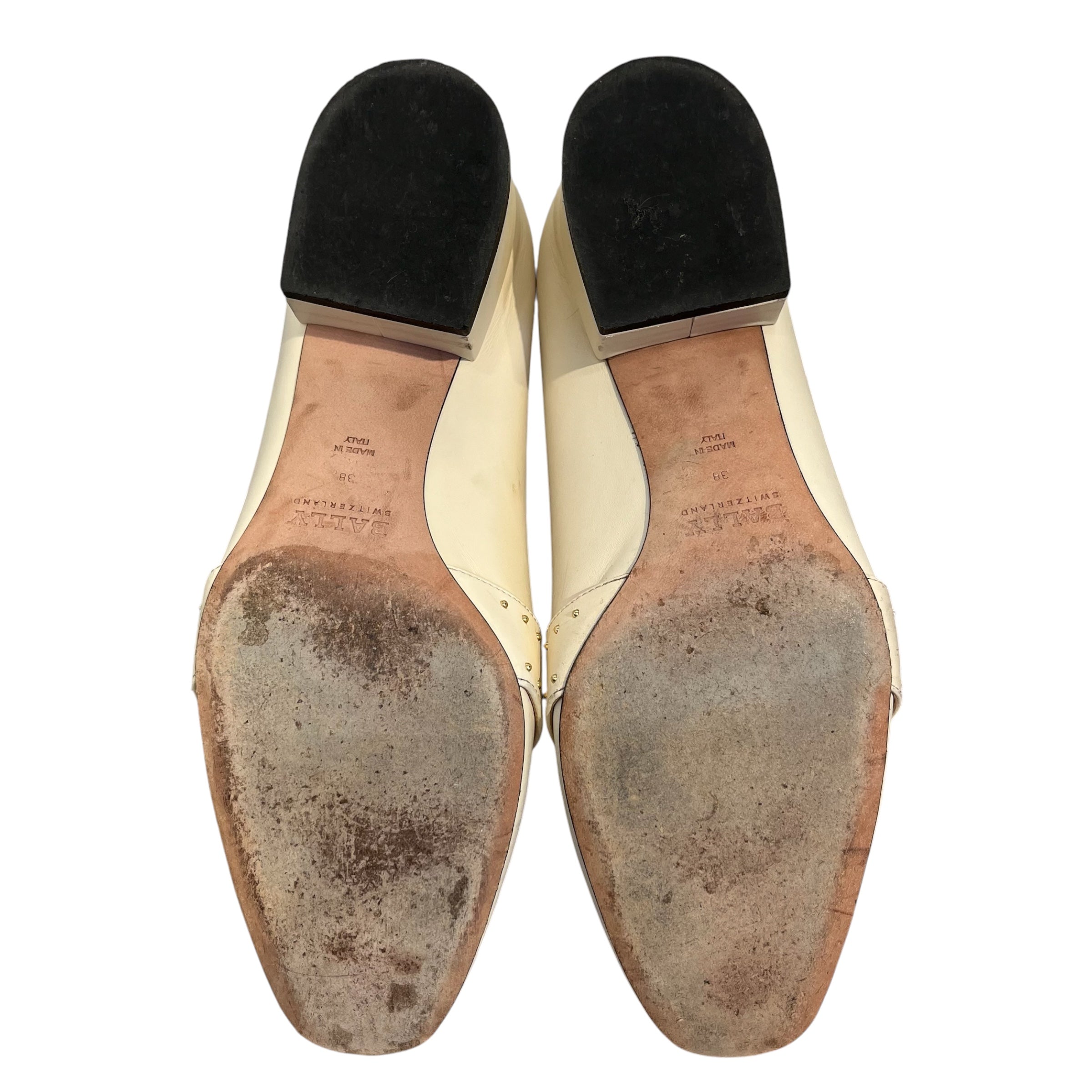 BALLY/Loafers/EU 38/Leather/WHT/ view 4