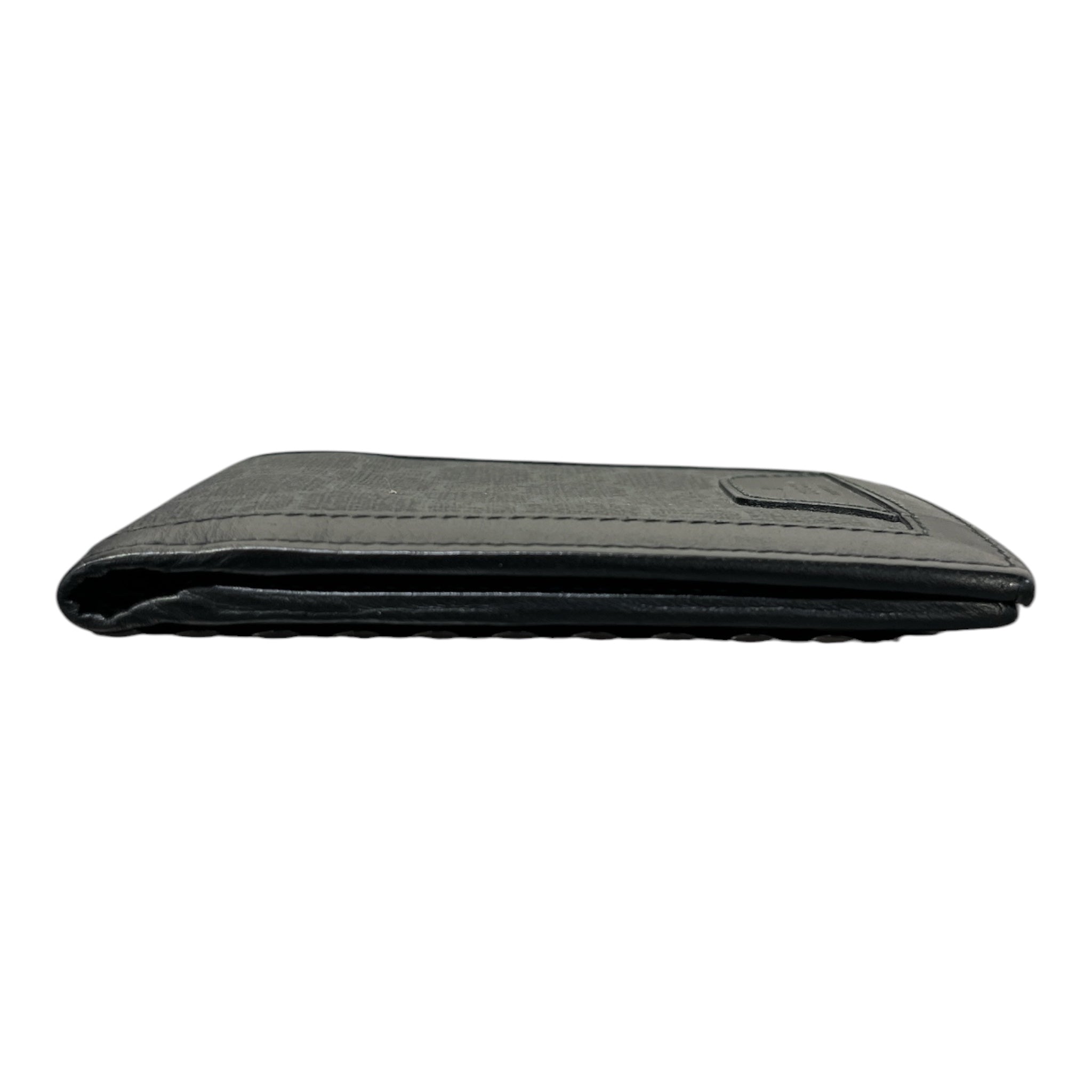 GUCCI/Bifold Wallet/Monogram/Leather/BLK/MONOGRAM BLACK INTERIOR view 3
