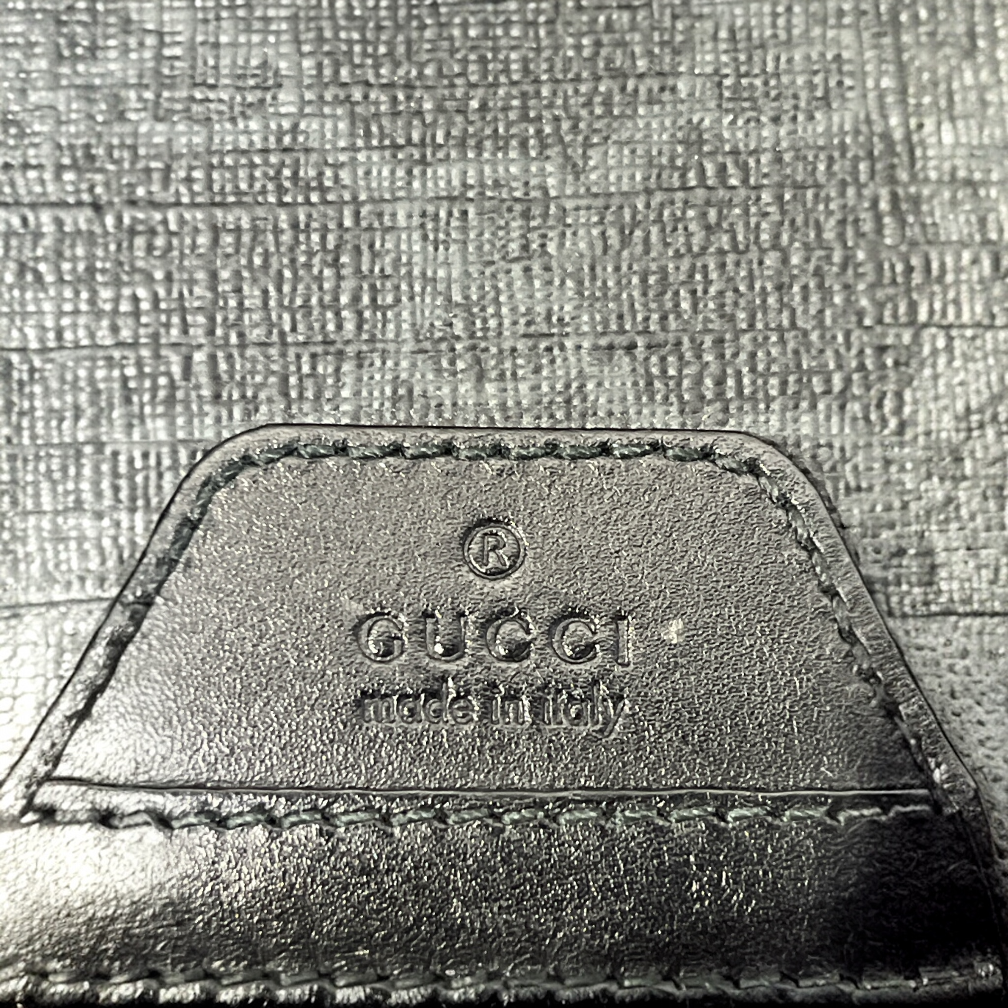 GUCCI/Bifold Wallet/Monogram/Leather/BLK/MONOGRAM BLACK INTERIOR view 5