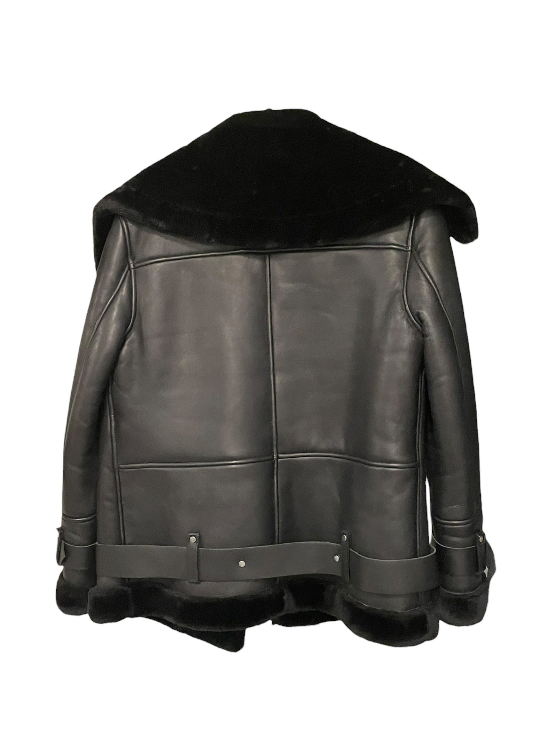 WALTER BAKER/Leather Jkt/M/Leather/BLK/BIKER JACKET WITH BELT view 2