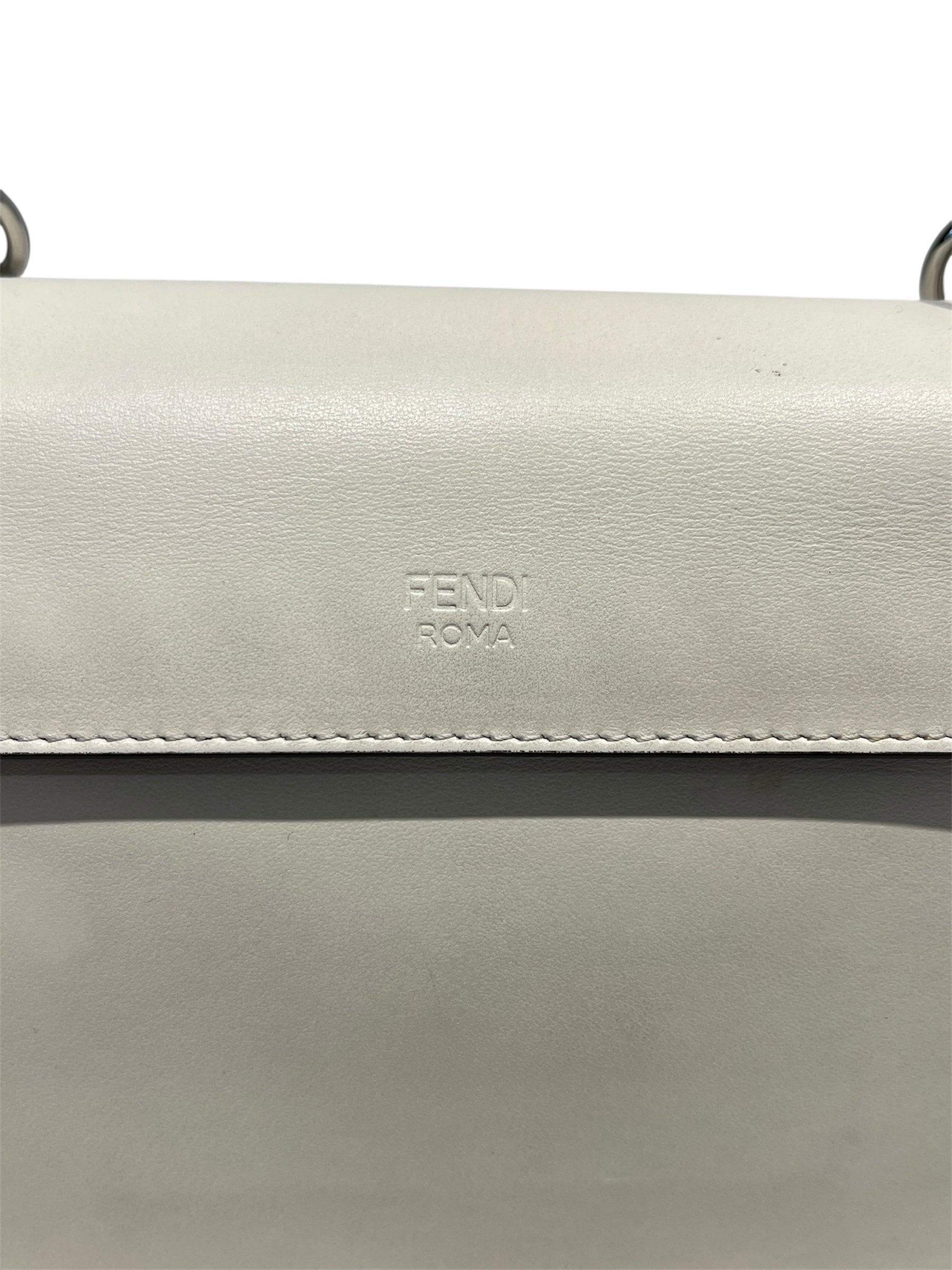 FENDI/Hand Bag/Leather/WHT/F PYTHON TRIMMED HANDBAG view 6