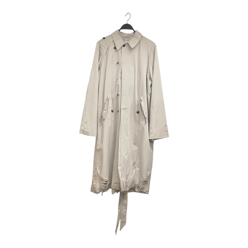 BALENCIAGA/Trench Coat/2/Cotton/GRY/destroyed coat
