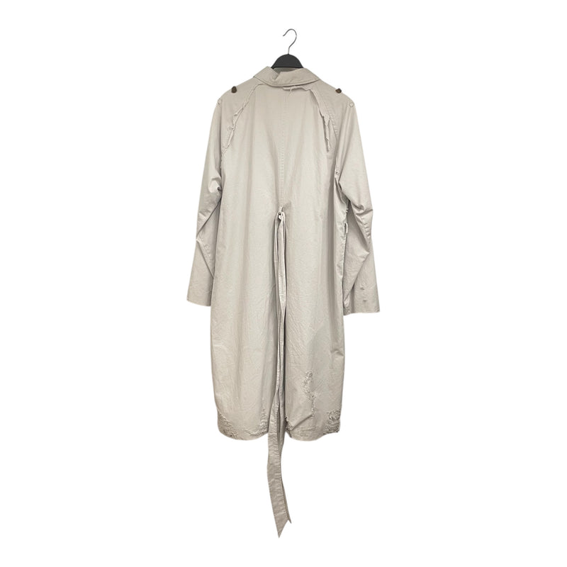 BALENCIAGA/Trench Coat/2/Cotton/GRY/destroyed coat